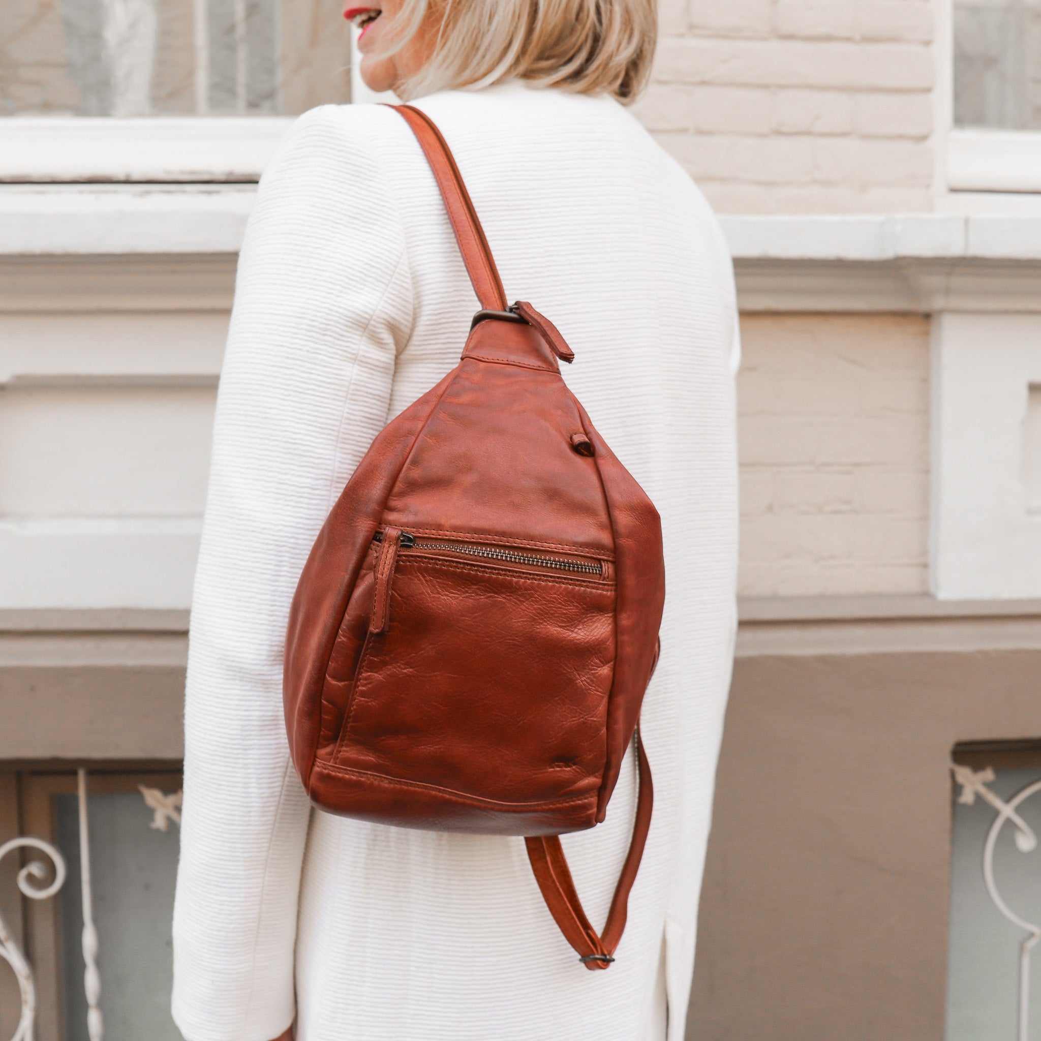 Backpack 'Hannie' cognac