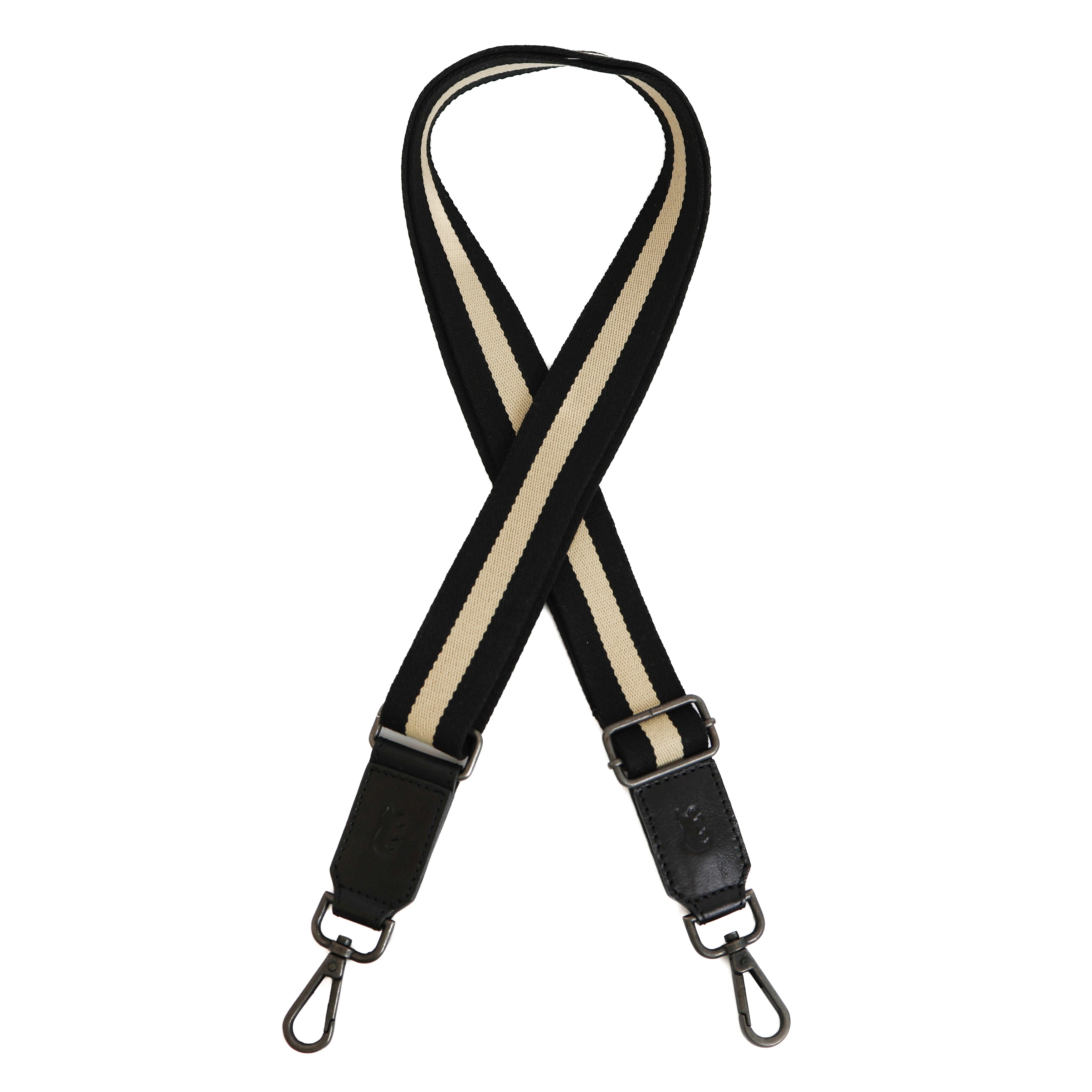 Bag strap 'Micky' black/beige/black