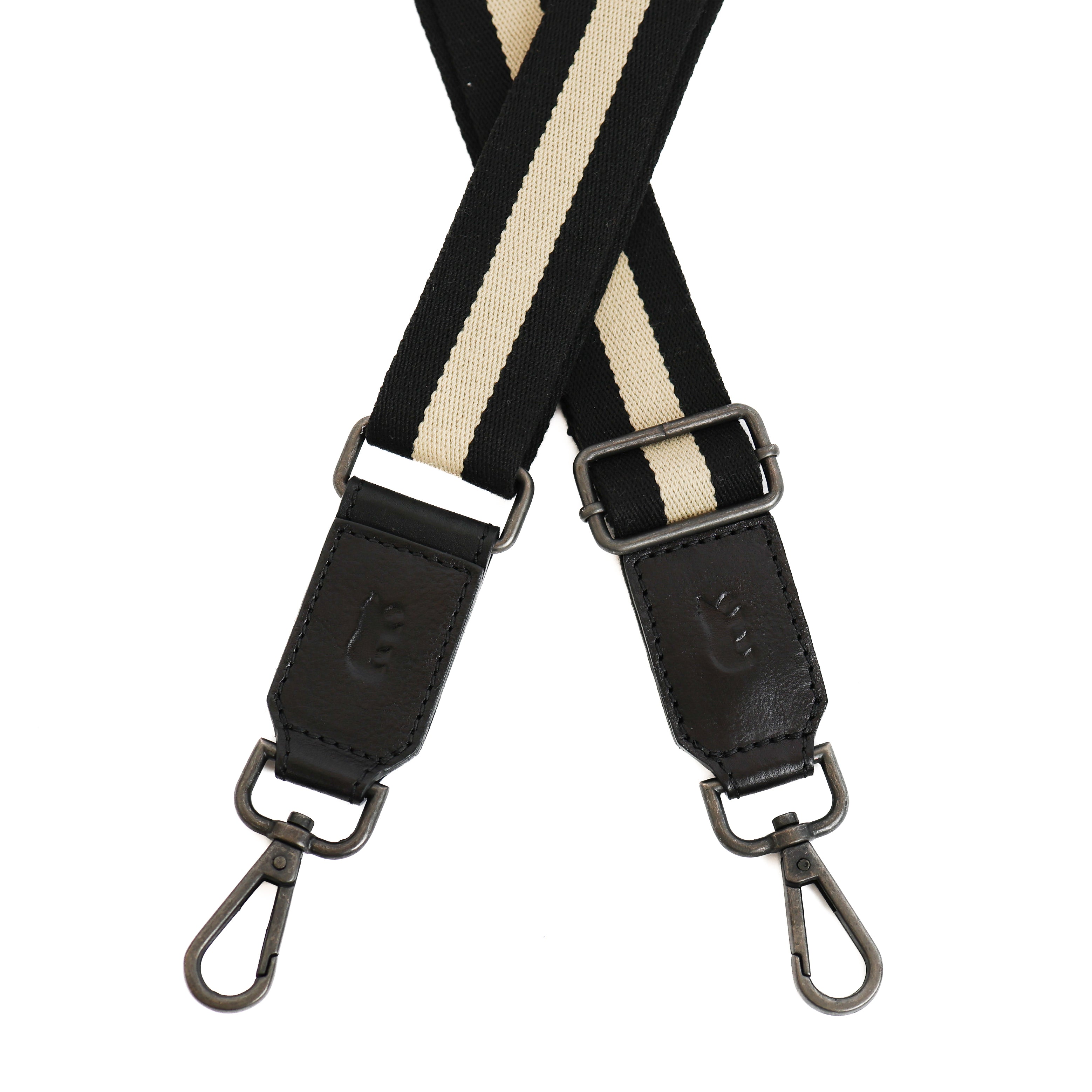 Bag strap 'Micky' black/beige/black