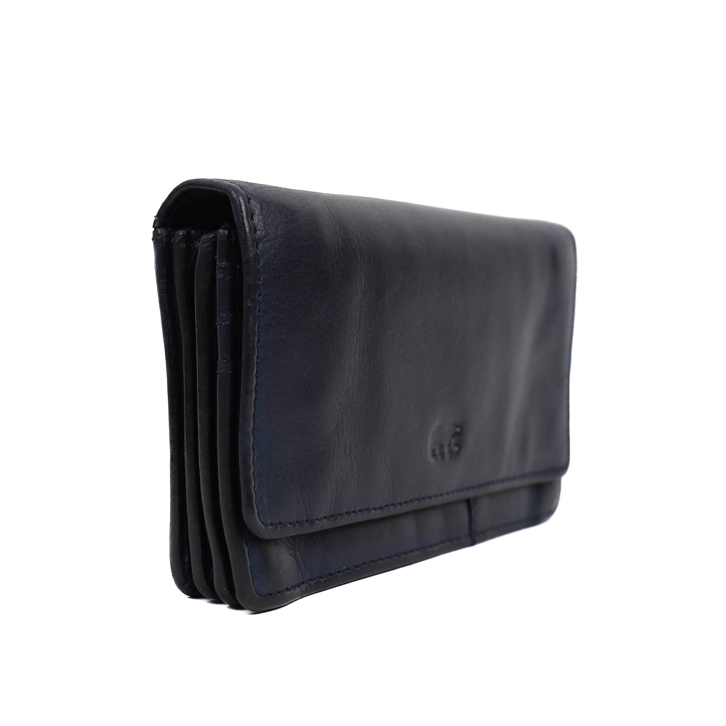 Overslag portemonnee 'Emma' donkerblauw