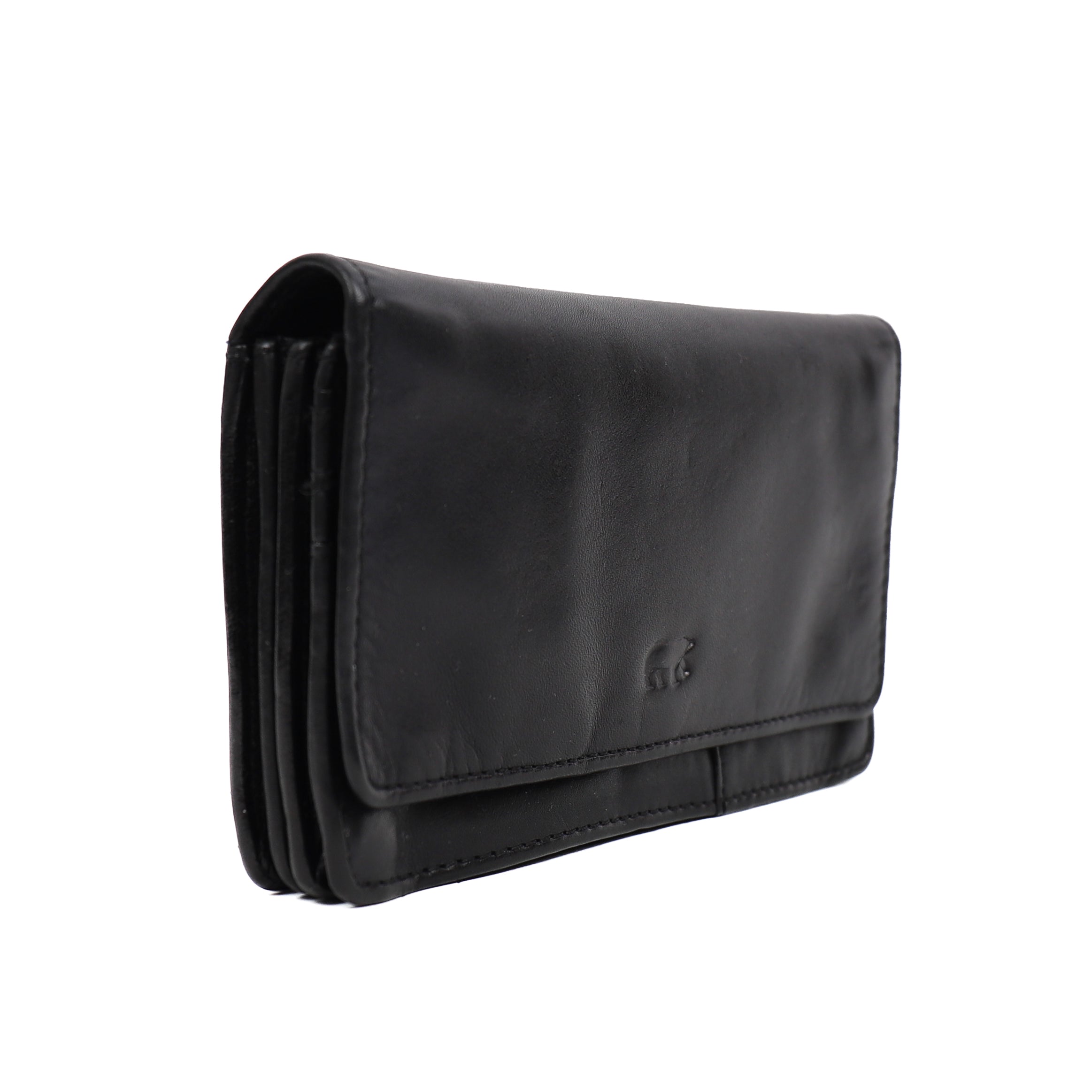 Overslag portemonnee 'Emma' zwart