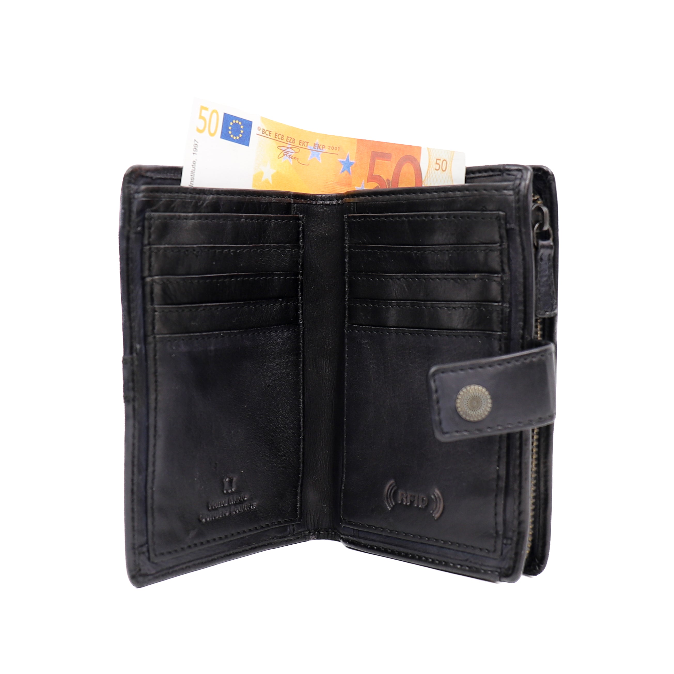 Wallet 'Sanne' black studs - CL 15087