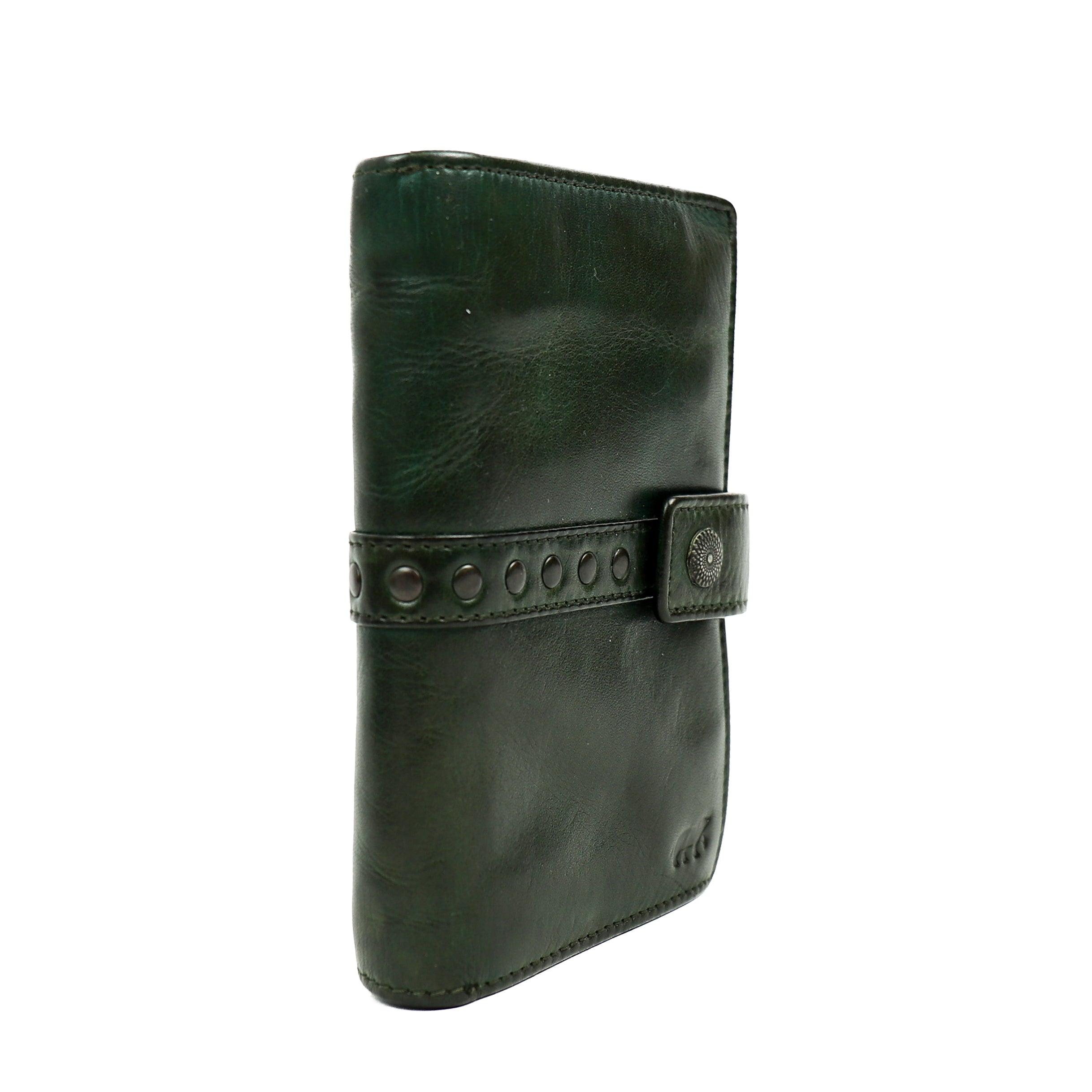 Wallet 'Sanne' green studs