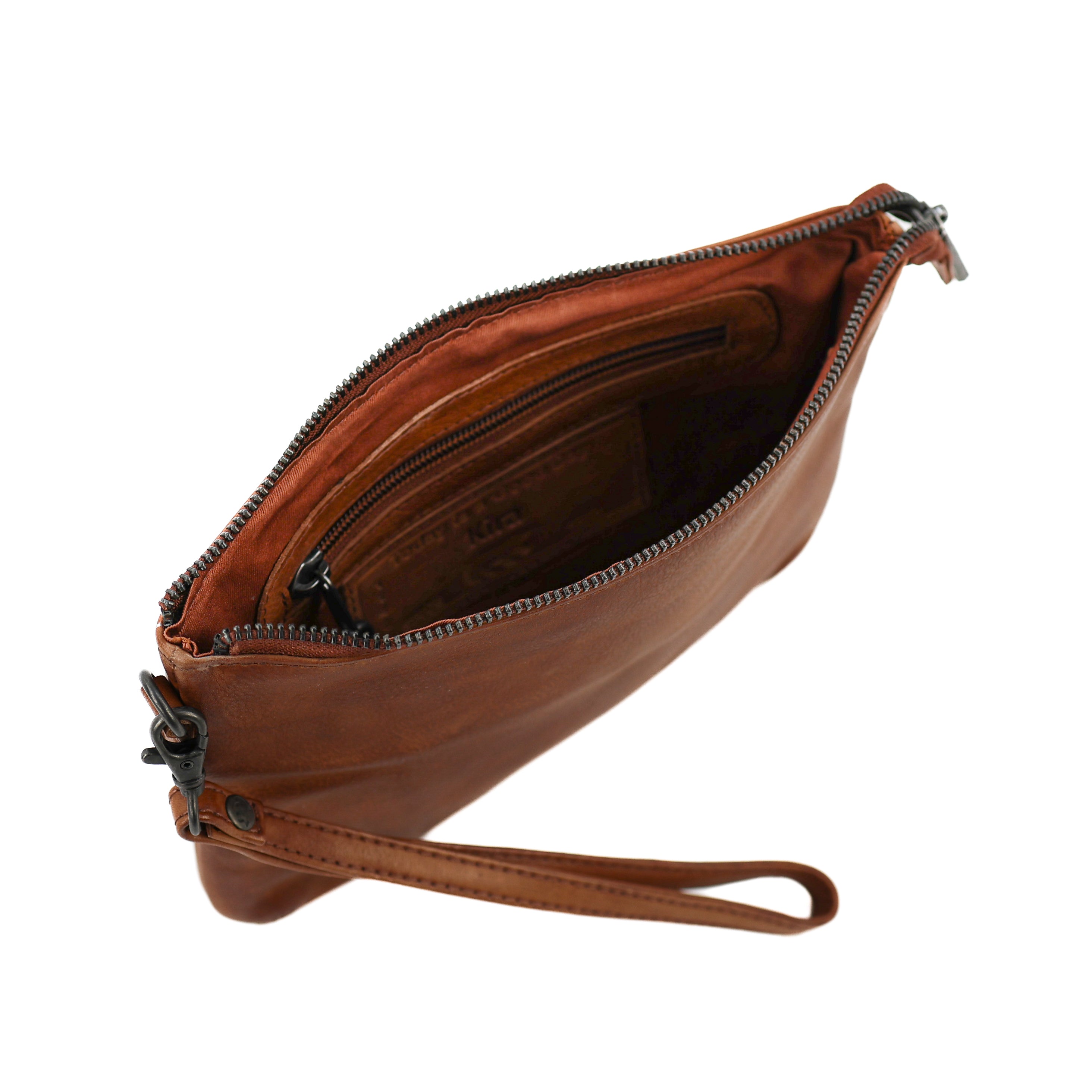 Clutch/Schoudertasje 'Julie' cognac