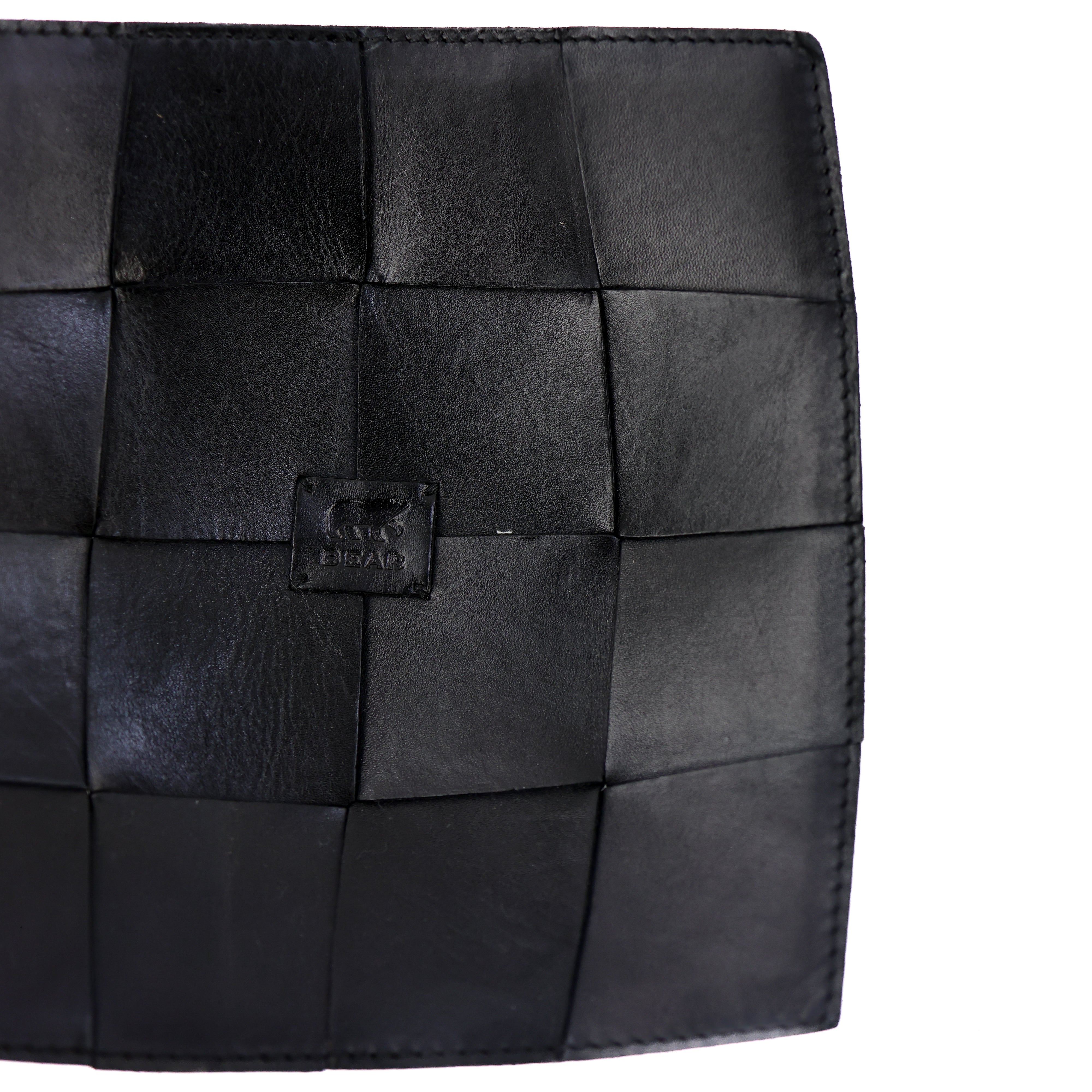 Leren decoratie tray/presenteerschaal 'Isabel' zwart