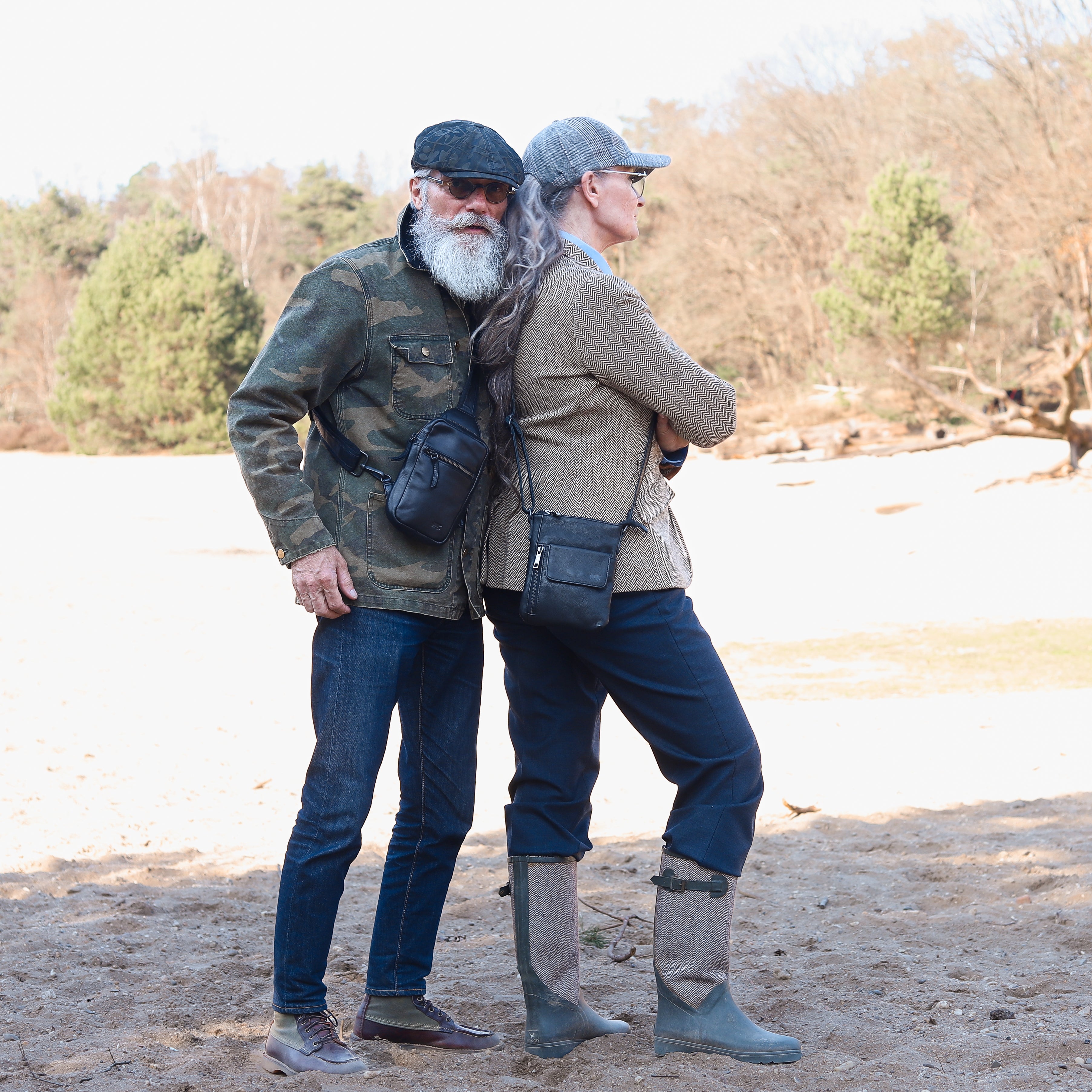 Klein crossbody tasje 'Nikki' donkerblauw