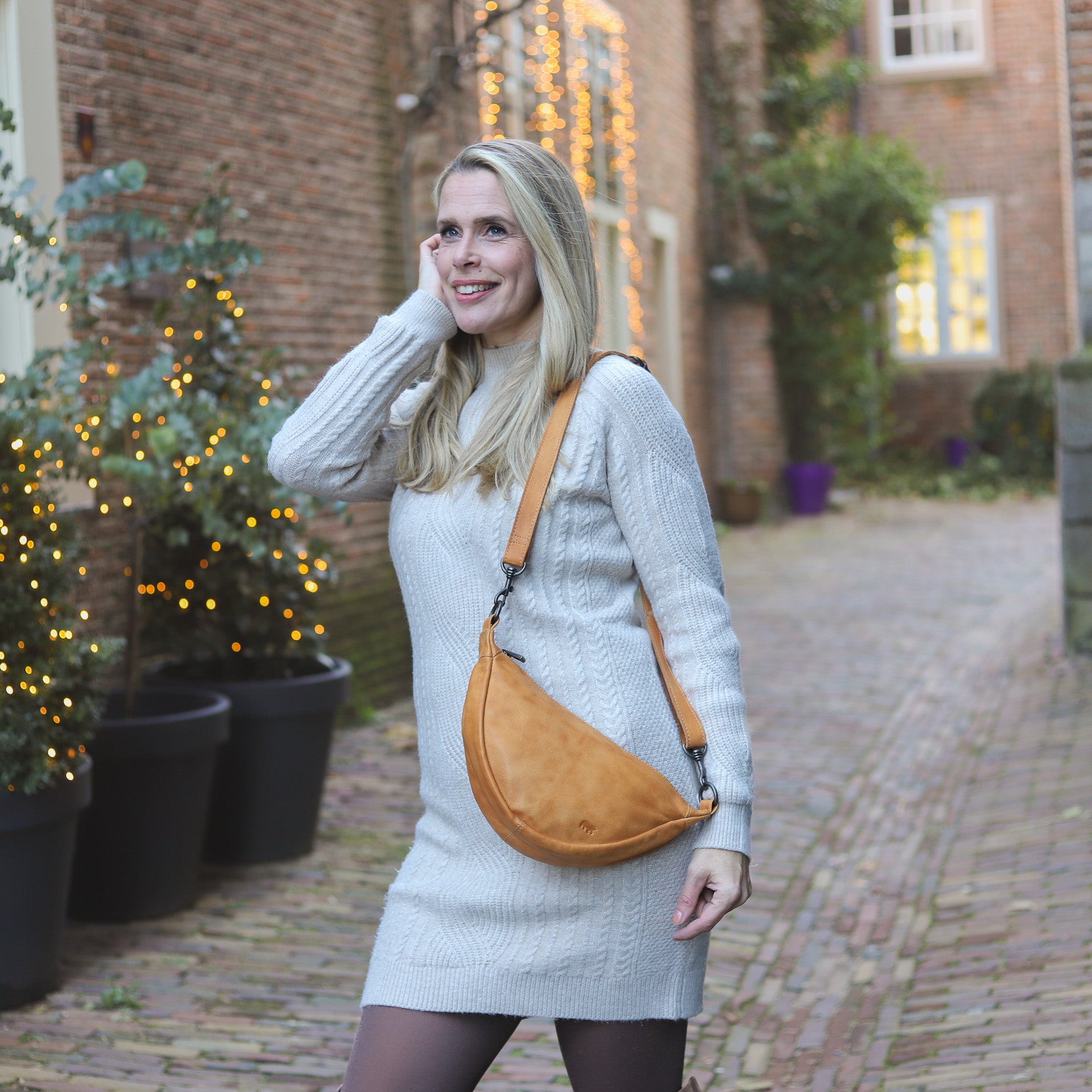 Crossbody tasje 'Toon' geel