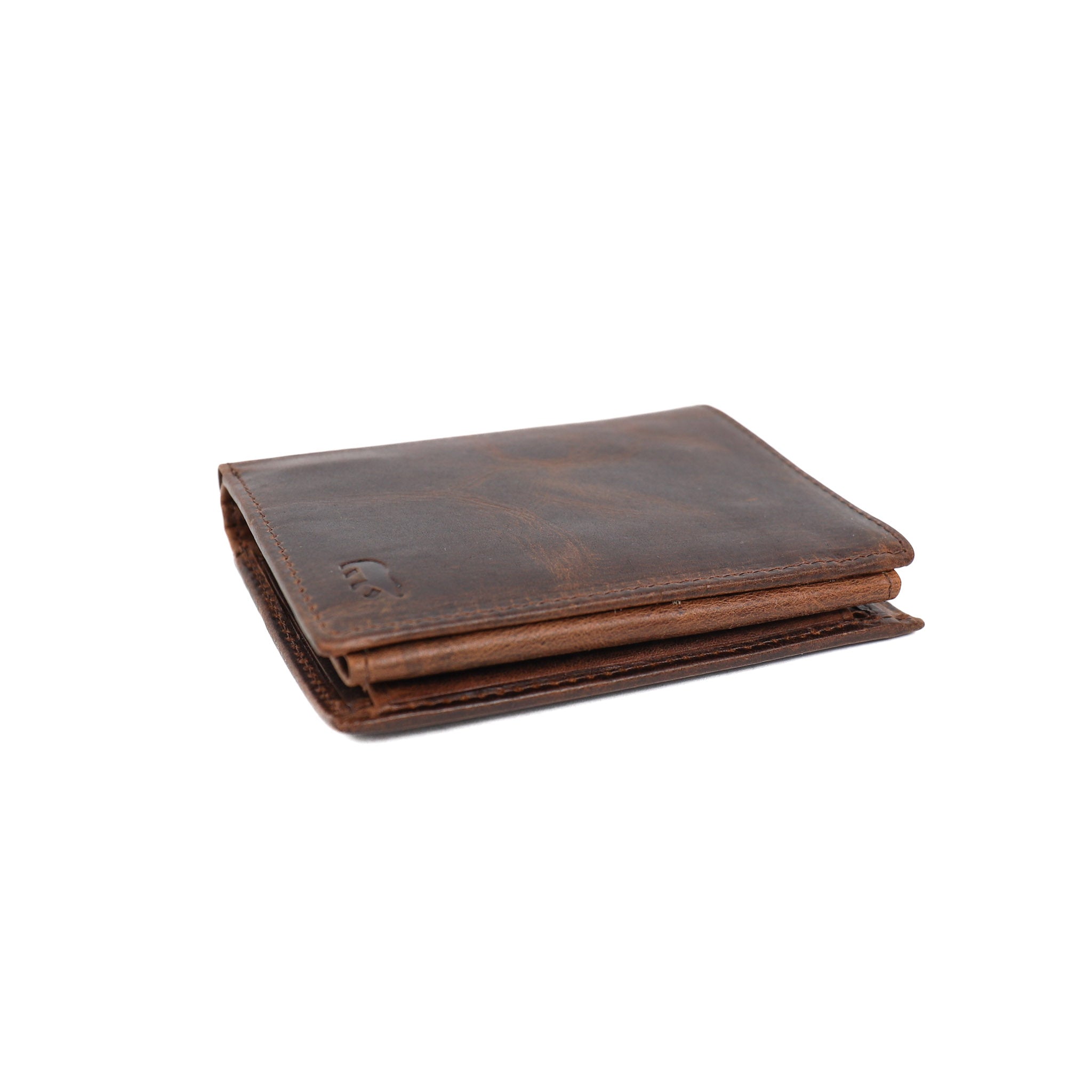 Hoge billfold 'Klaas' vintage bruin