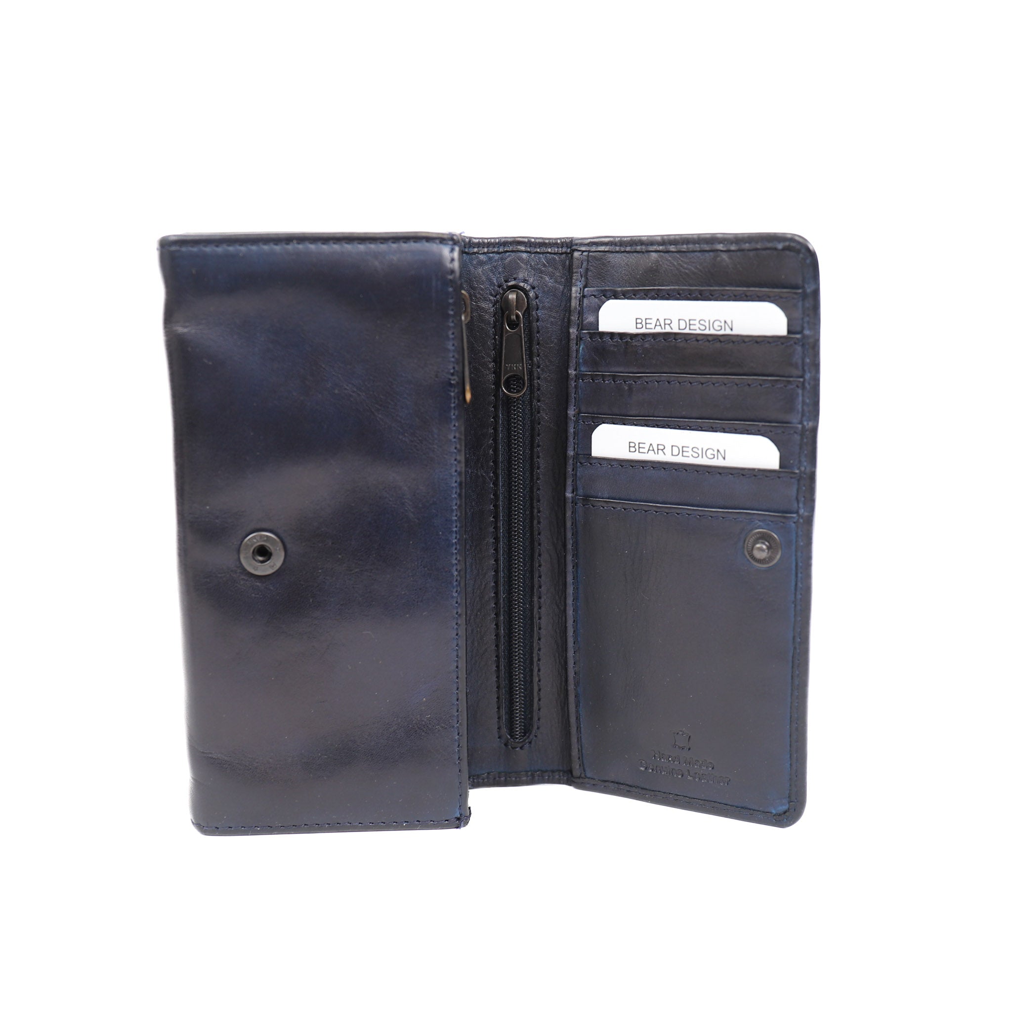 Overslag portemonnee 'Noor' blauw