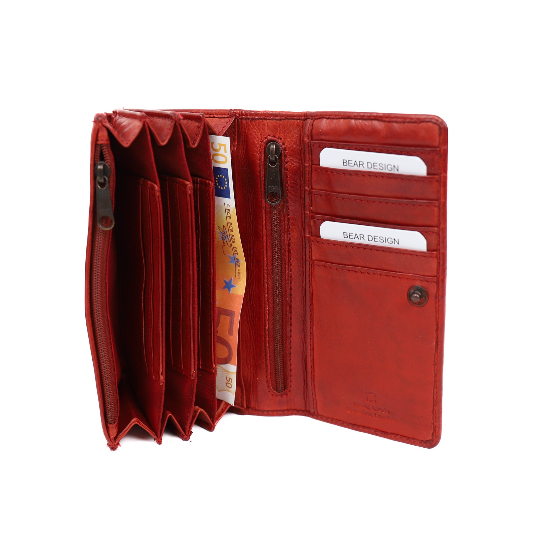 Overslag portemonnee 'Noor' rood