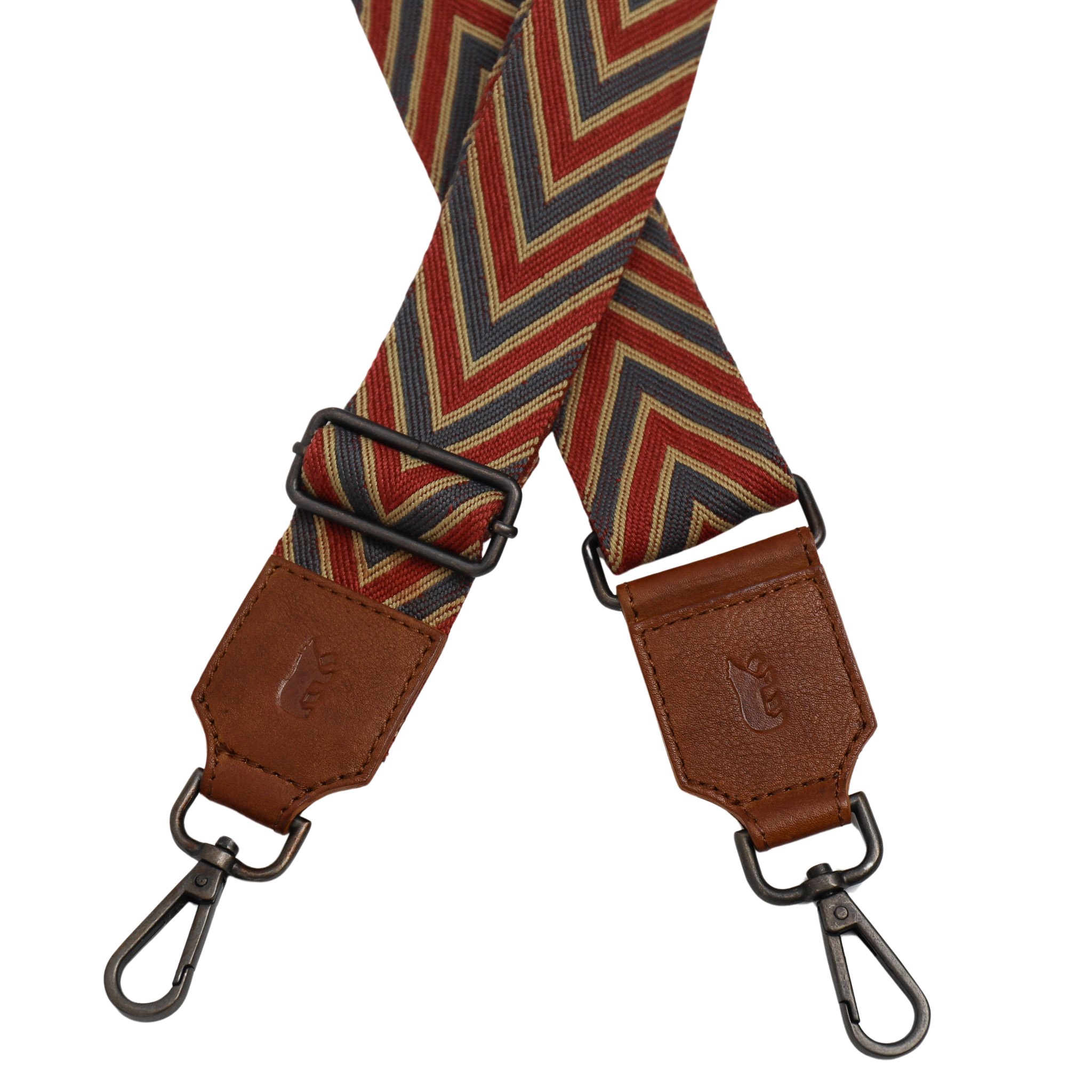 Bag strap 'Arrow' rood/blauw