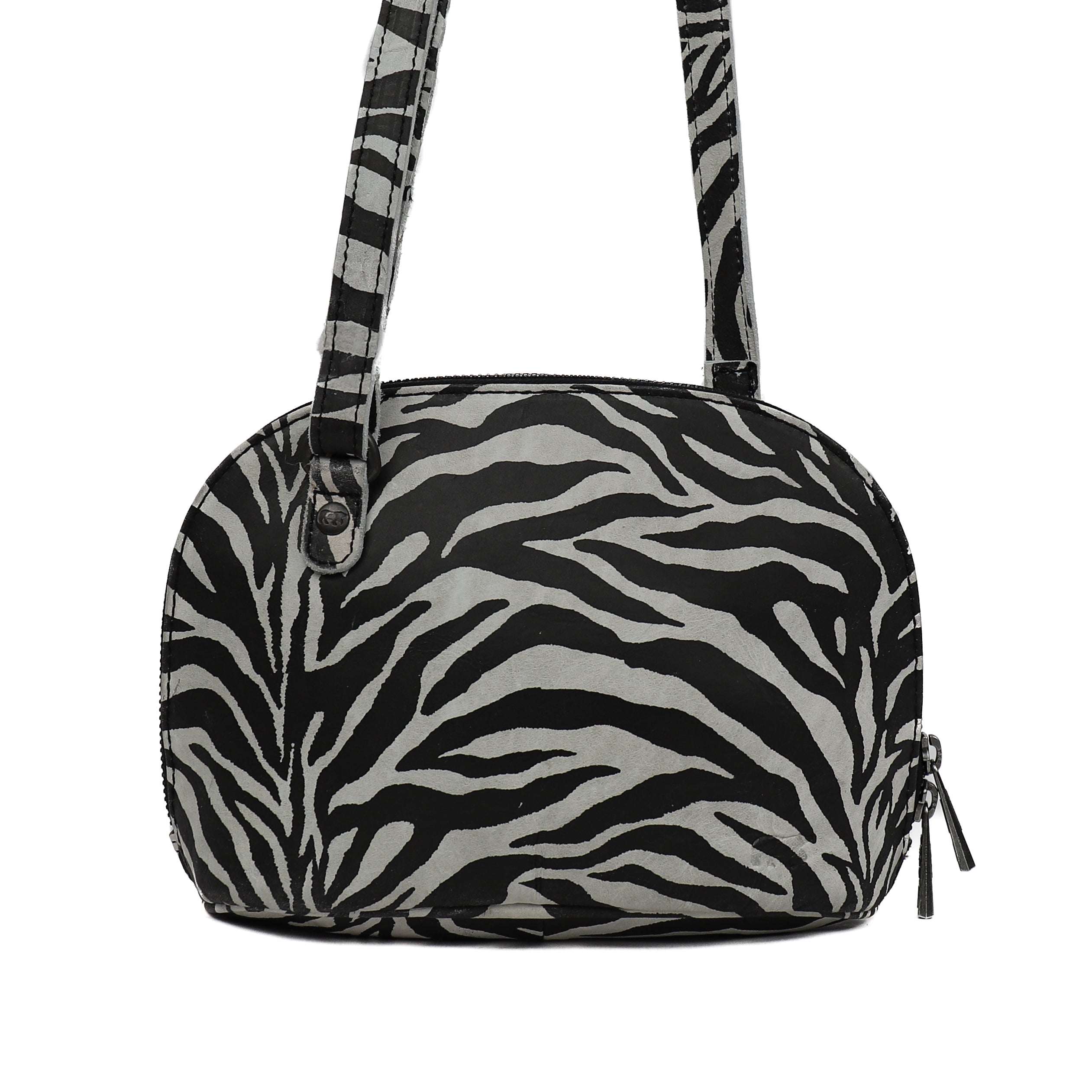 Schoudertasje met rits 'Hidde' zebra