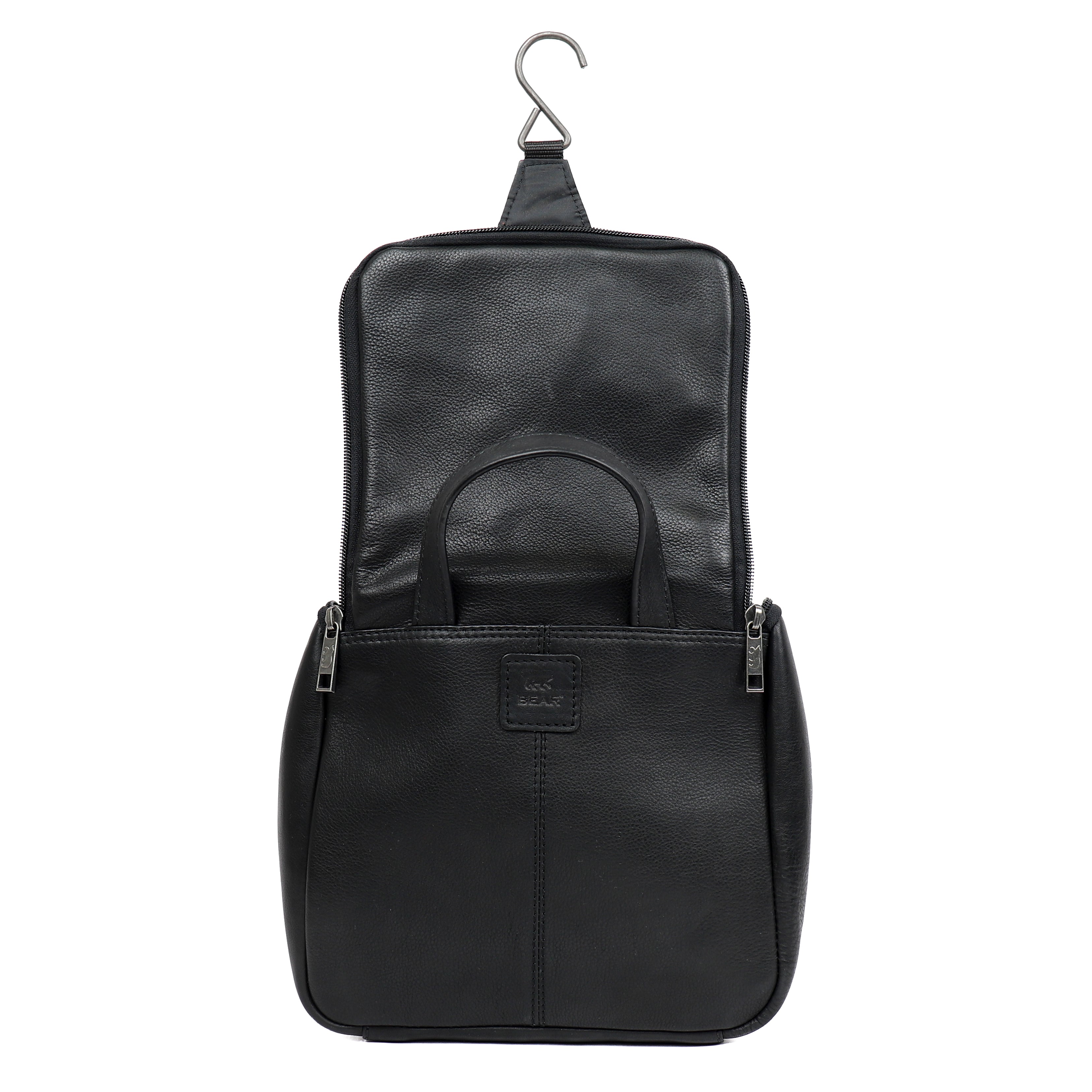 Hanging toiletry bag with hook 'Martin' black