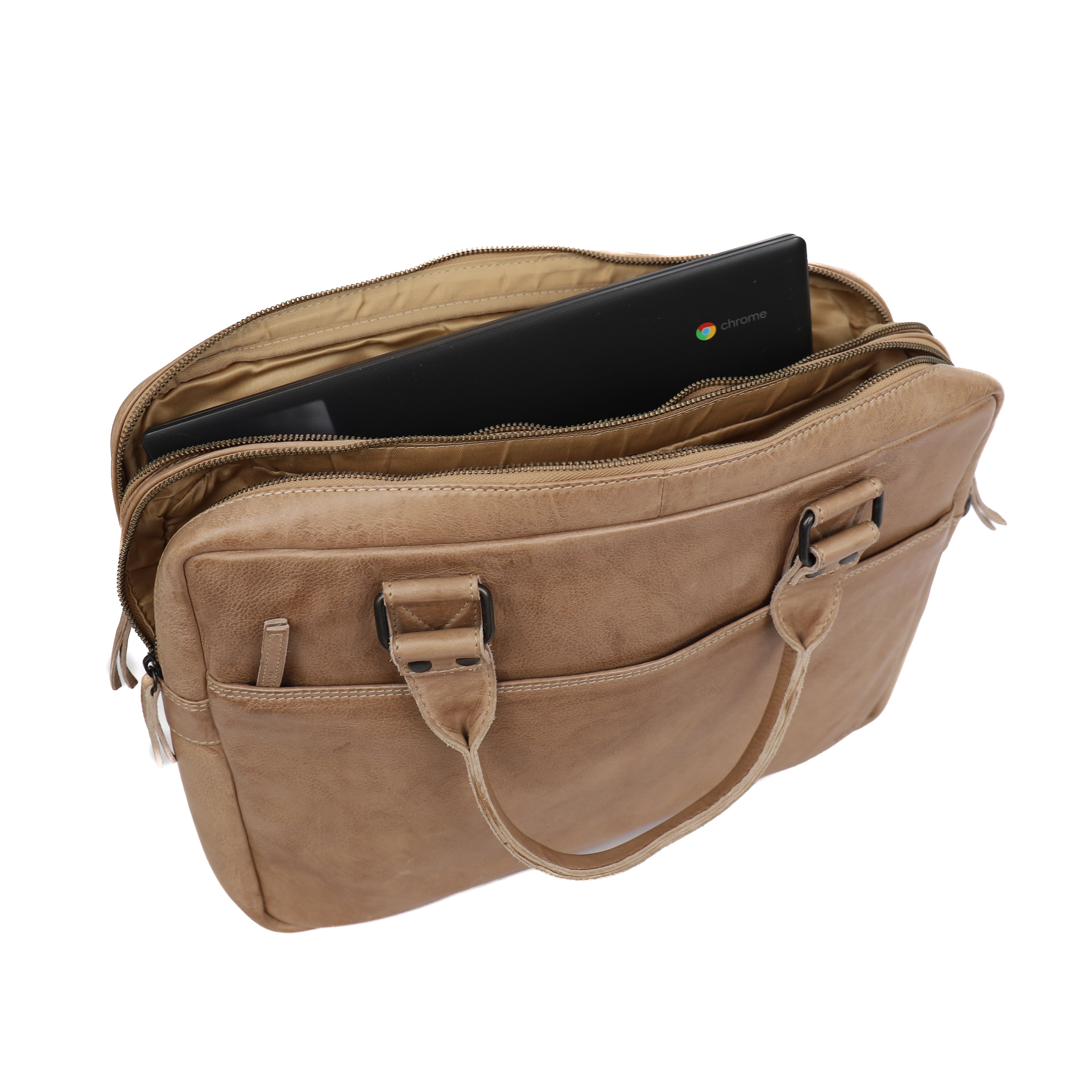 Laptop bag 'Leandro' beige