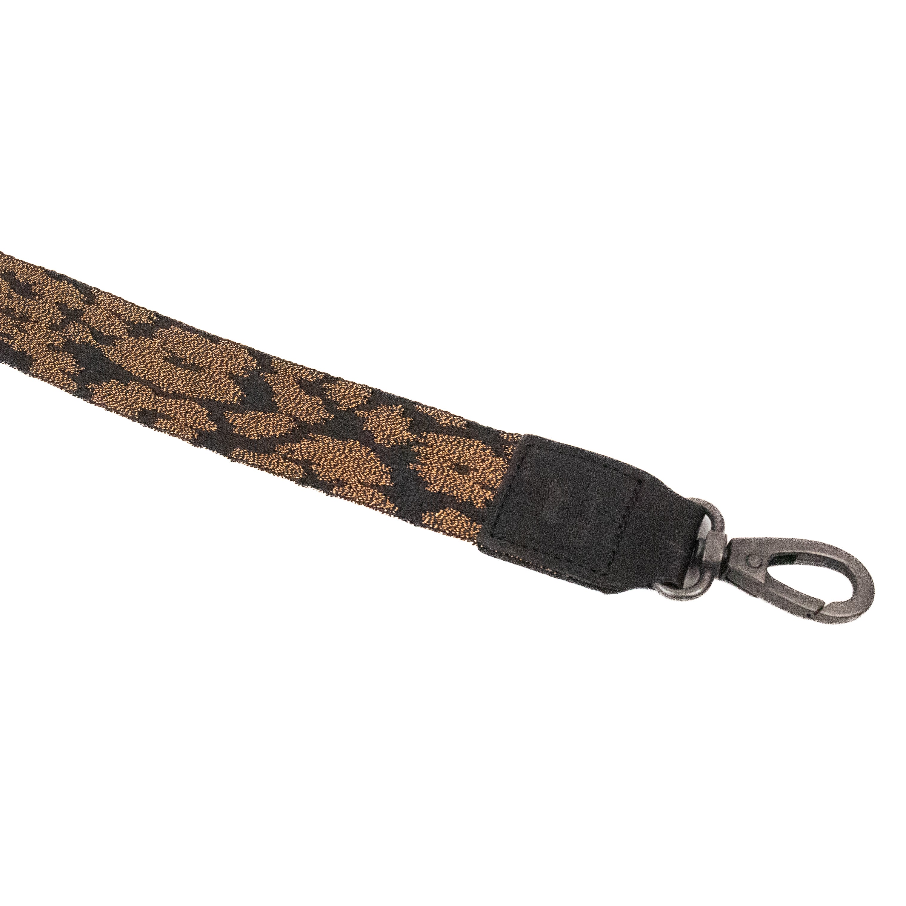 Bag strap 'Leopard' glitter/zwart