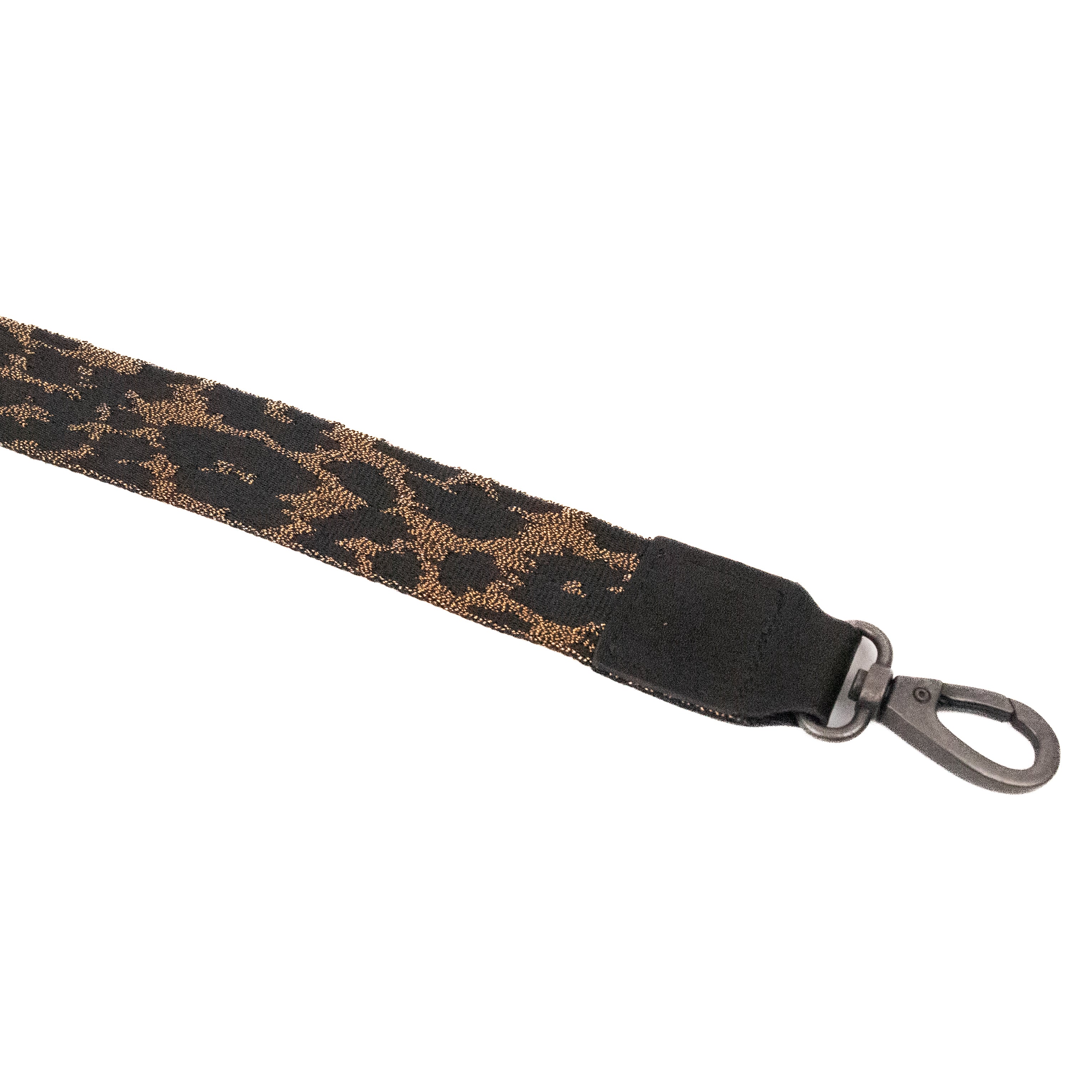 Bag strap 'Leopard' glitter/zwart
