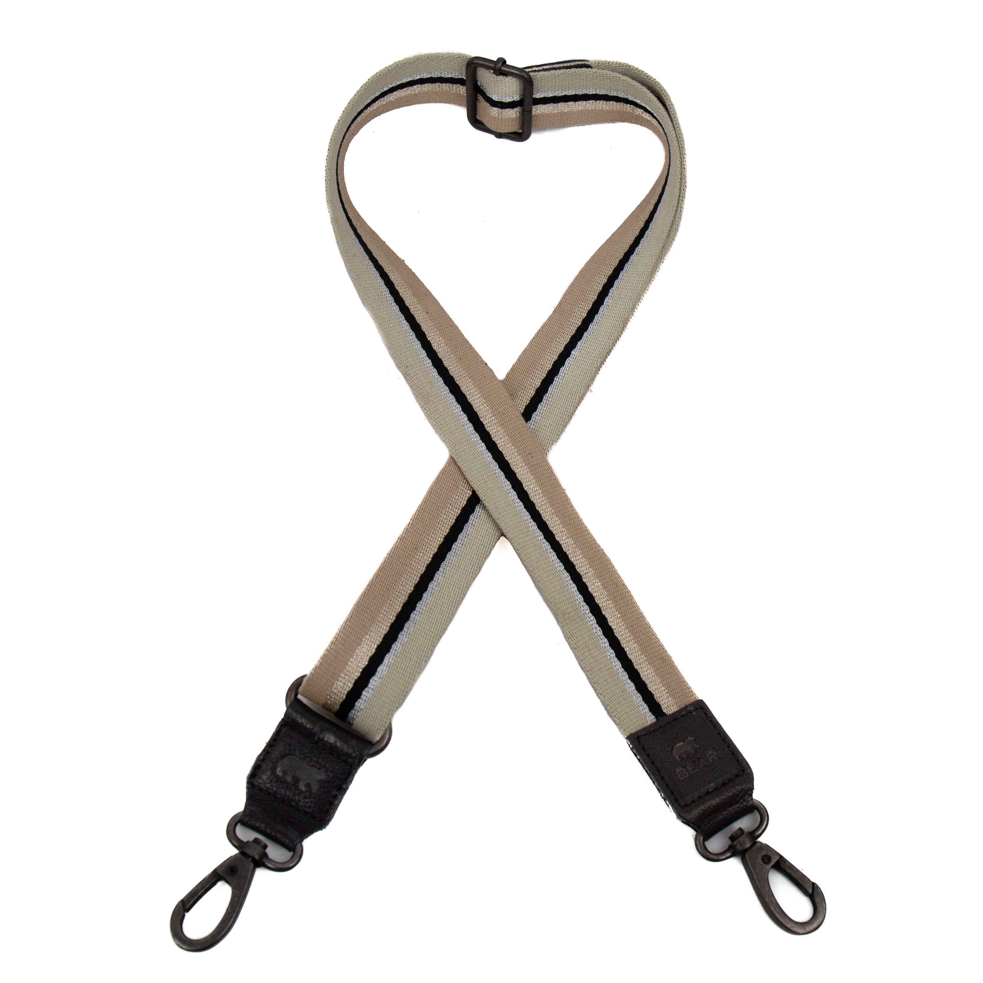 Bag strap 'Stripe' beige/glitter