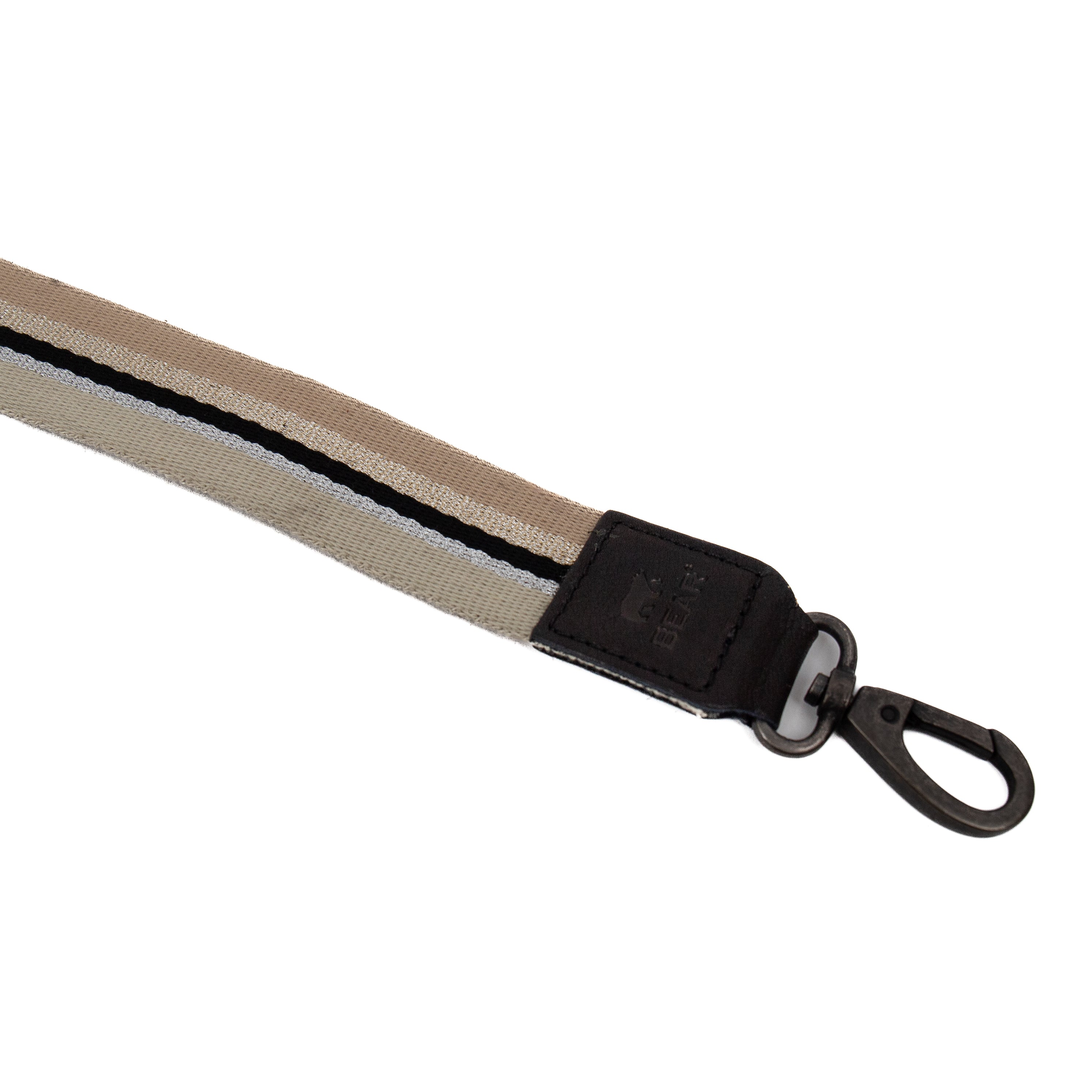 Bag strap 'Stripe' beige/glitter