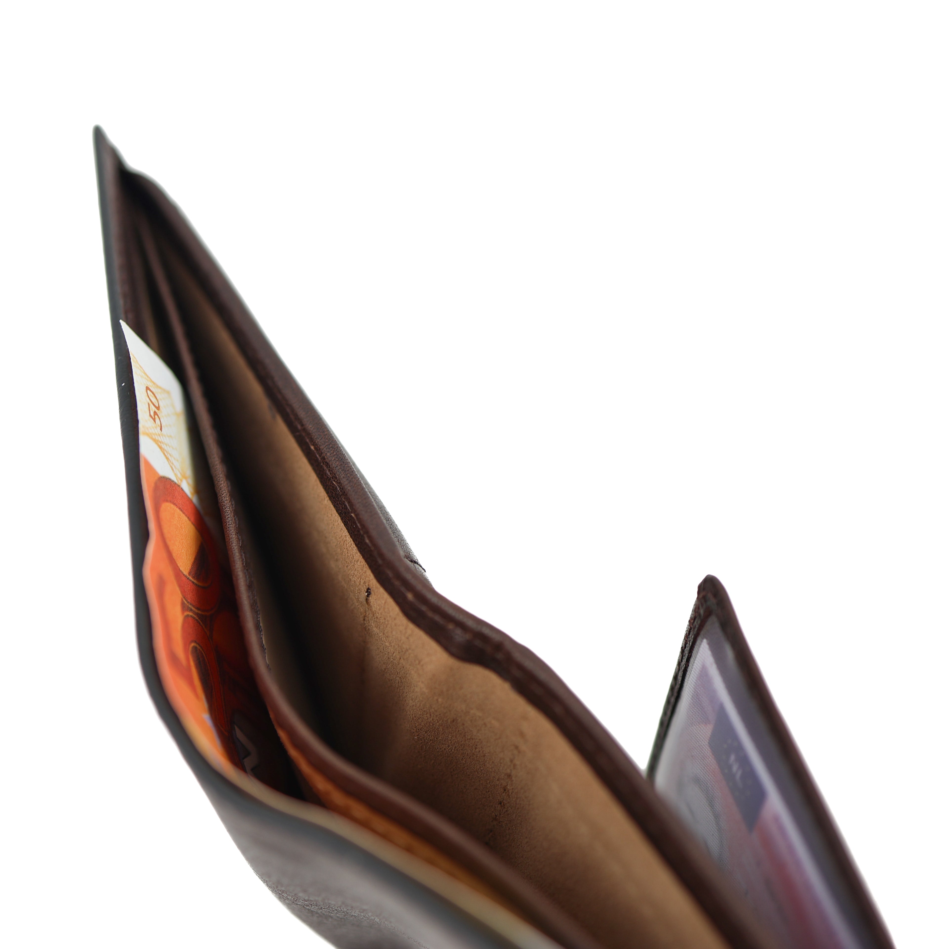 Luxe heren portemonnee/billfold 'Stefano' bruin