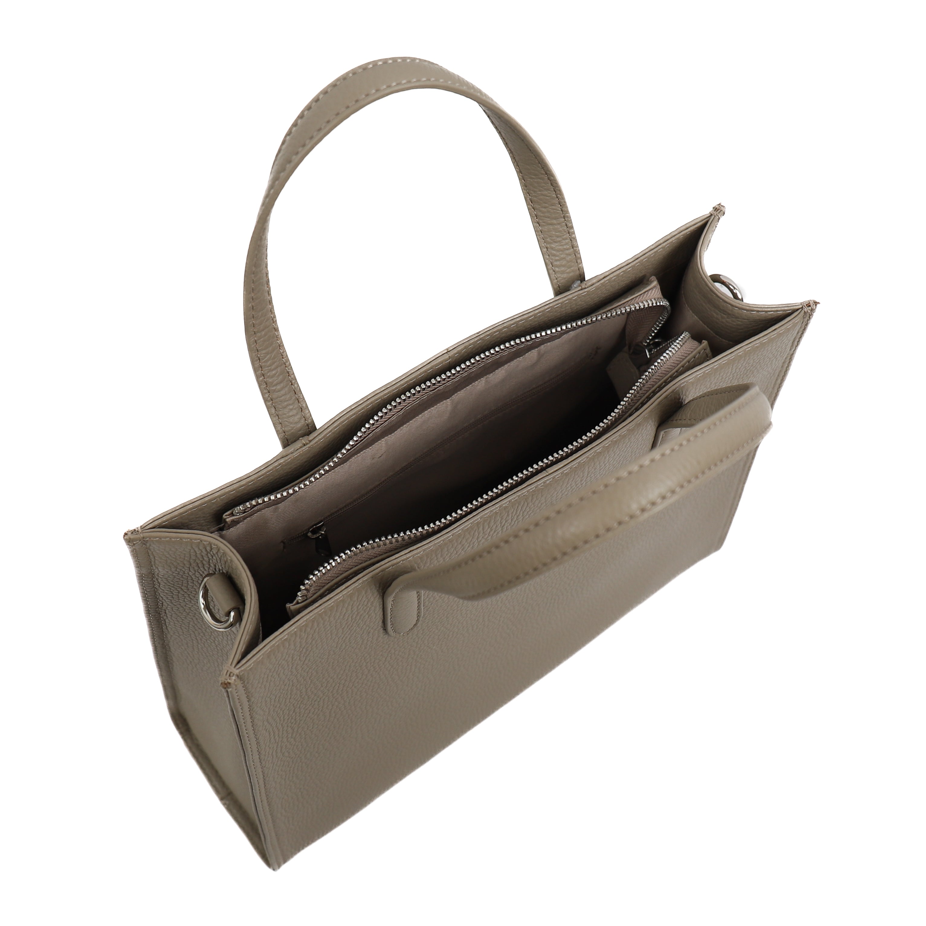 Hand/shoulder bag 'Charlotte' Silver Mink