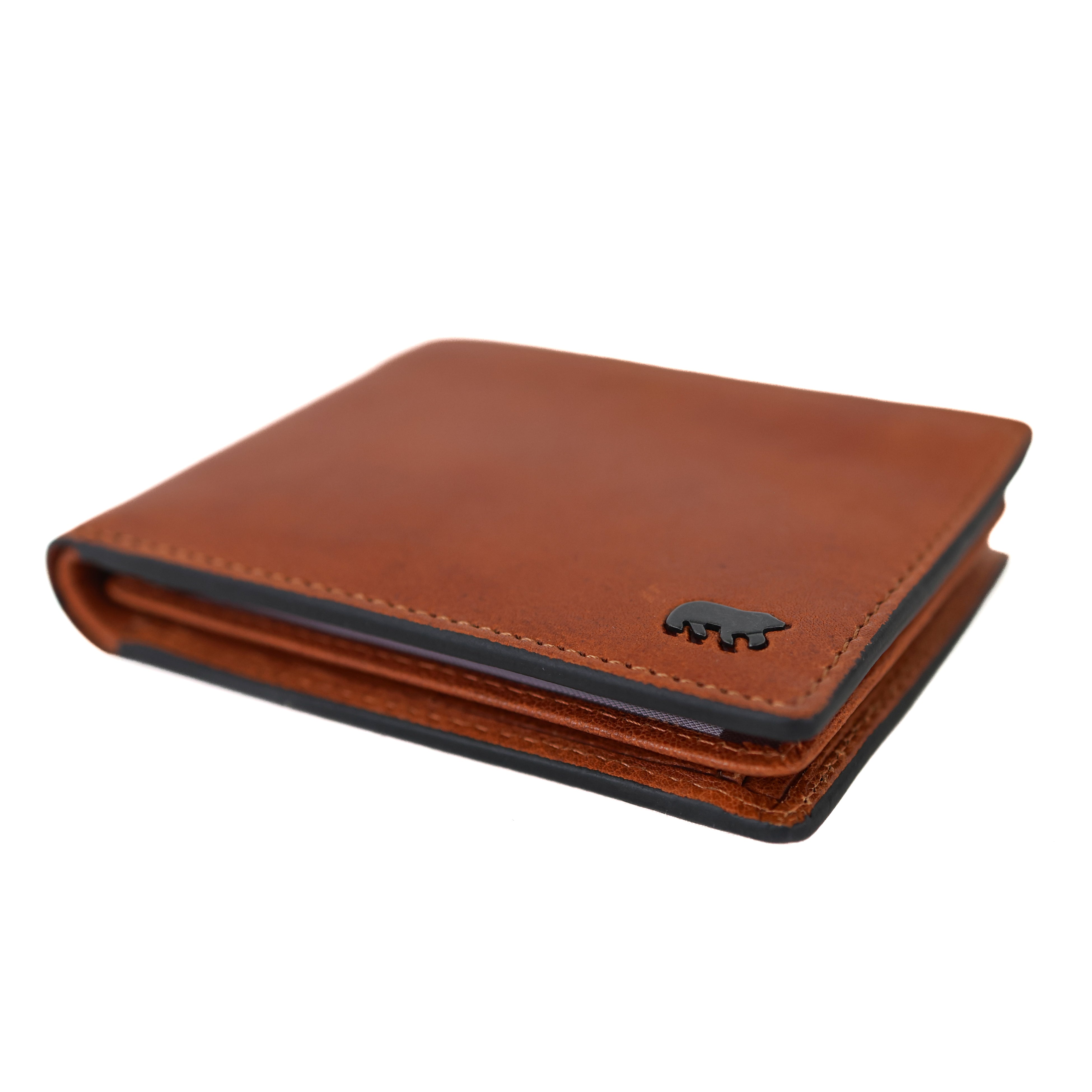 Luxe ruime herenportemonnee/billfold 'Alfredo' cognac