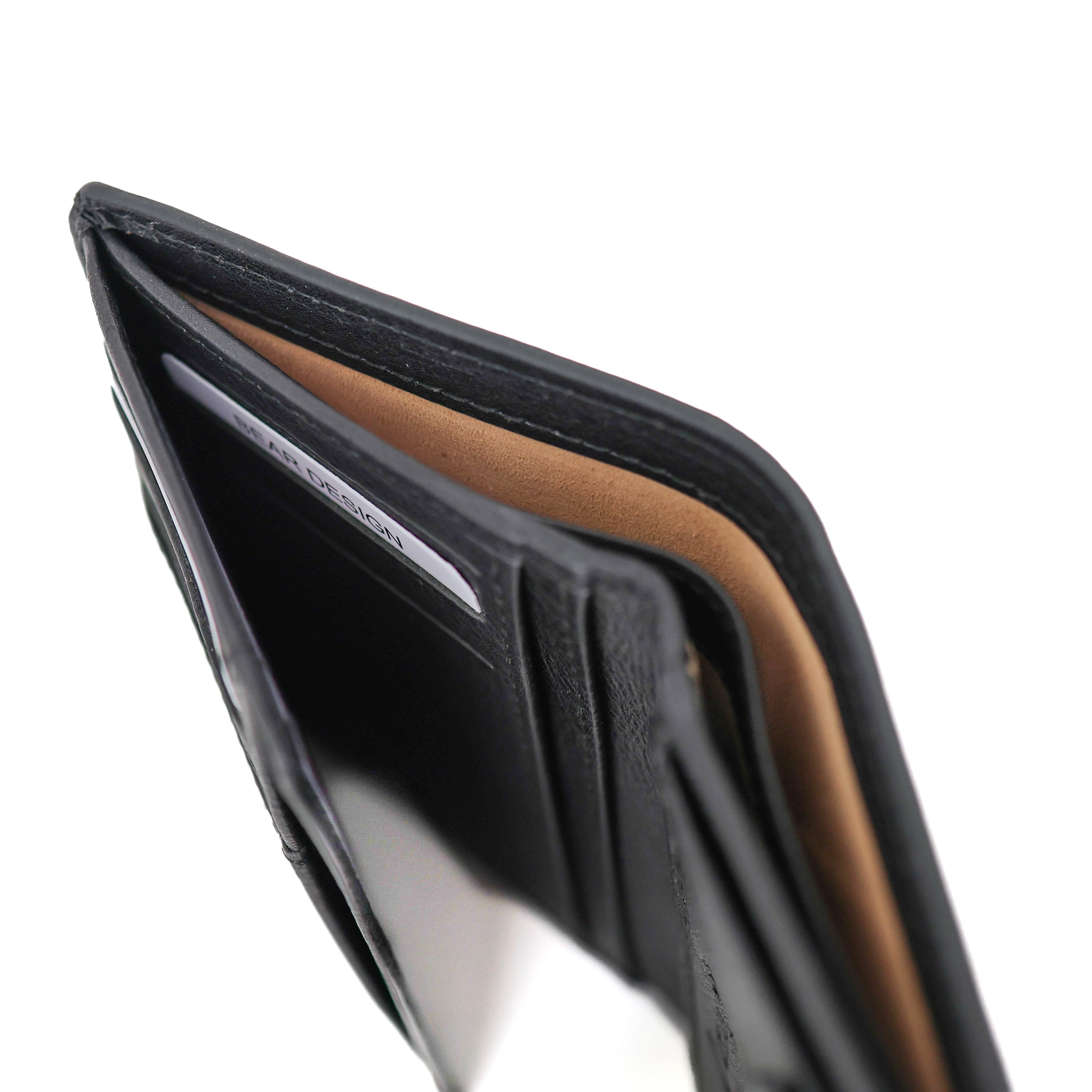 Luxe hoge portemonnee/billfold 'Enrico' zwart