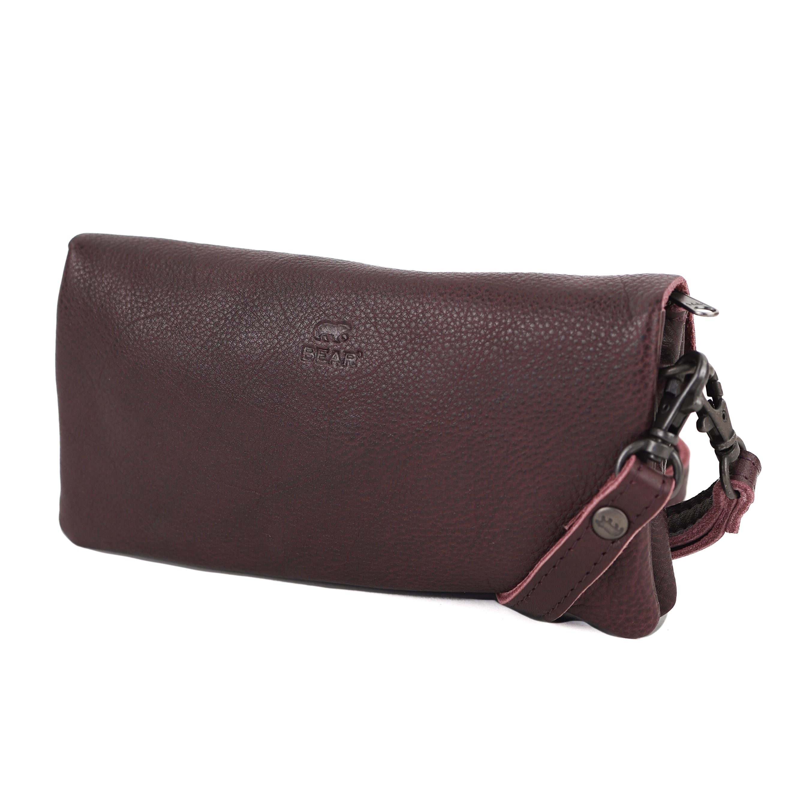 Clutch/mini schoudertasje 'Lydia' bordeaux