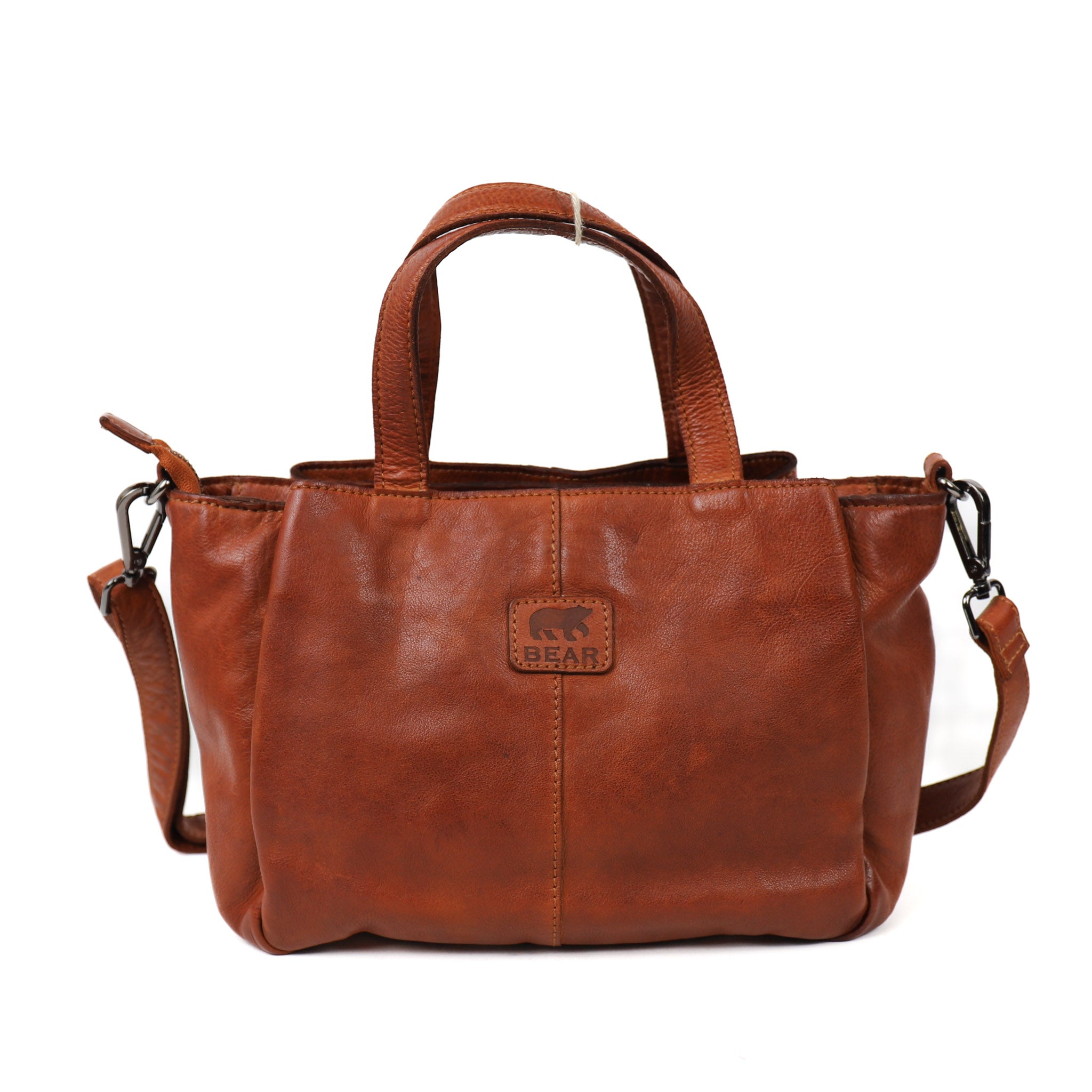 Hand/shoulder bag 'Marie' cognac