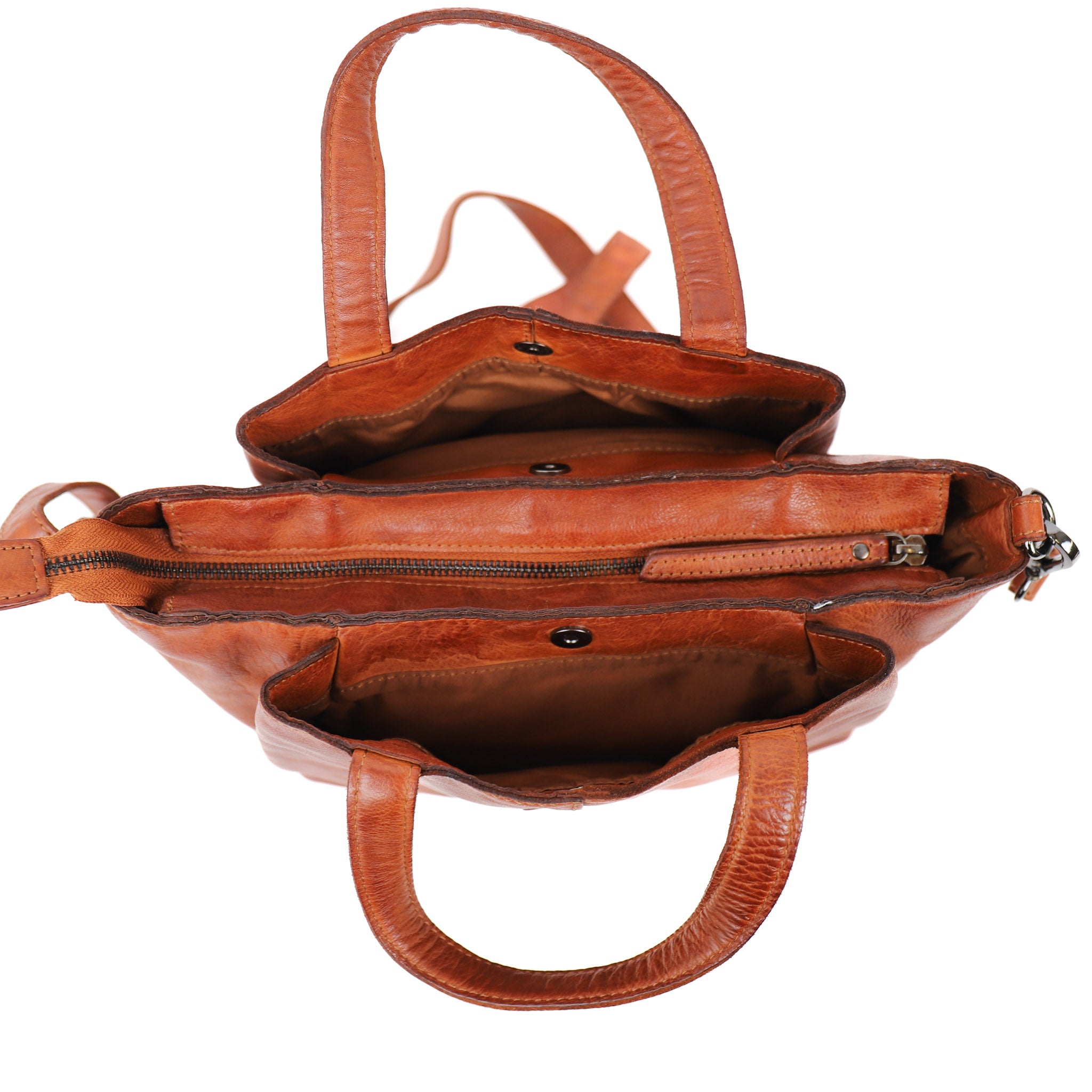Hand/shoulder bag 'Marie' cognac