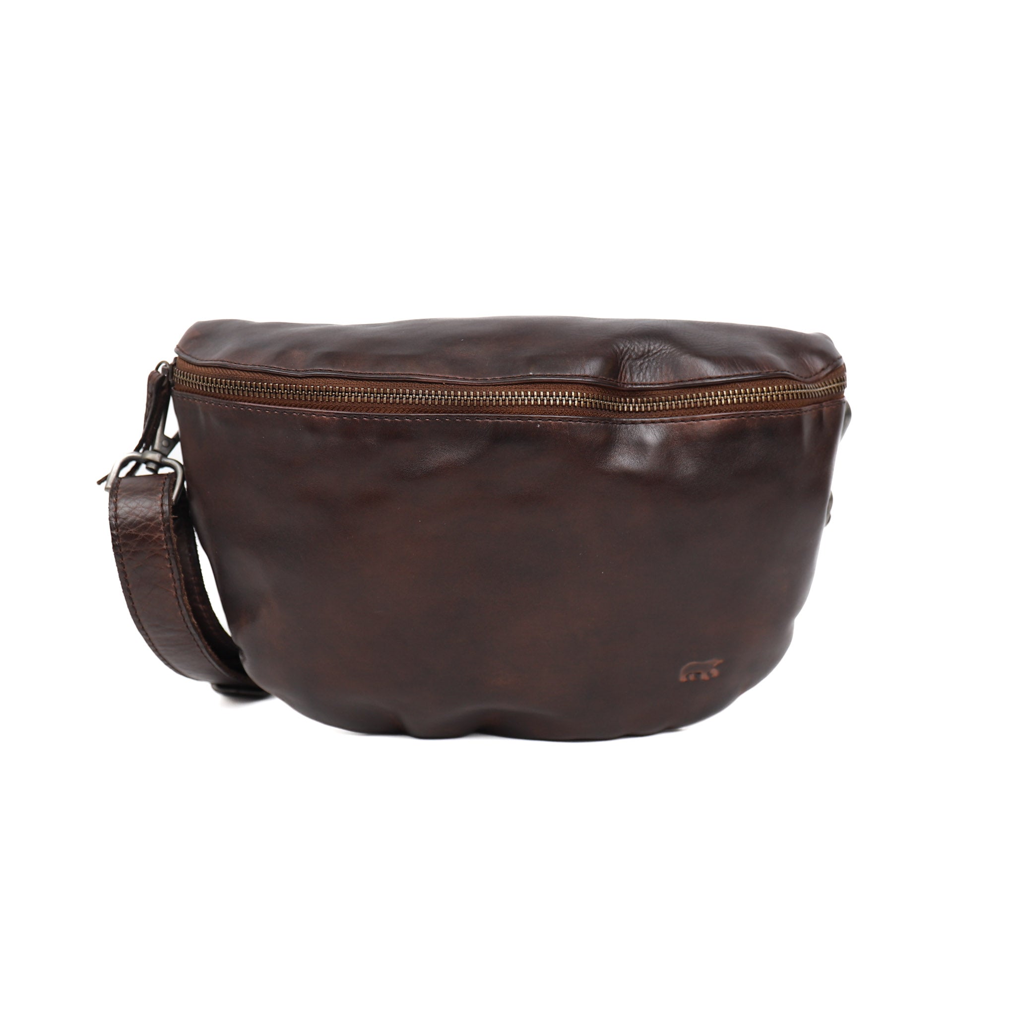 Crossbody/heuptas 'Maiky' bruin