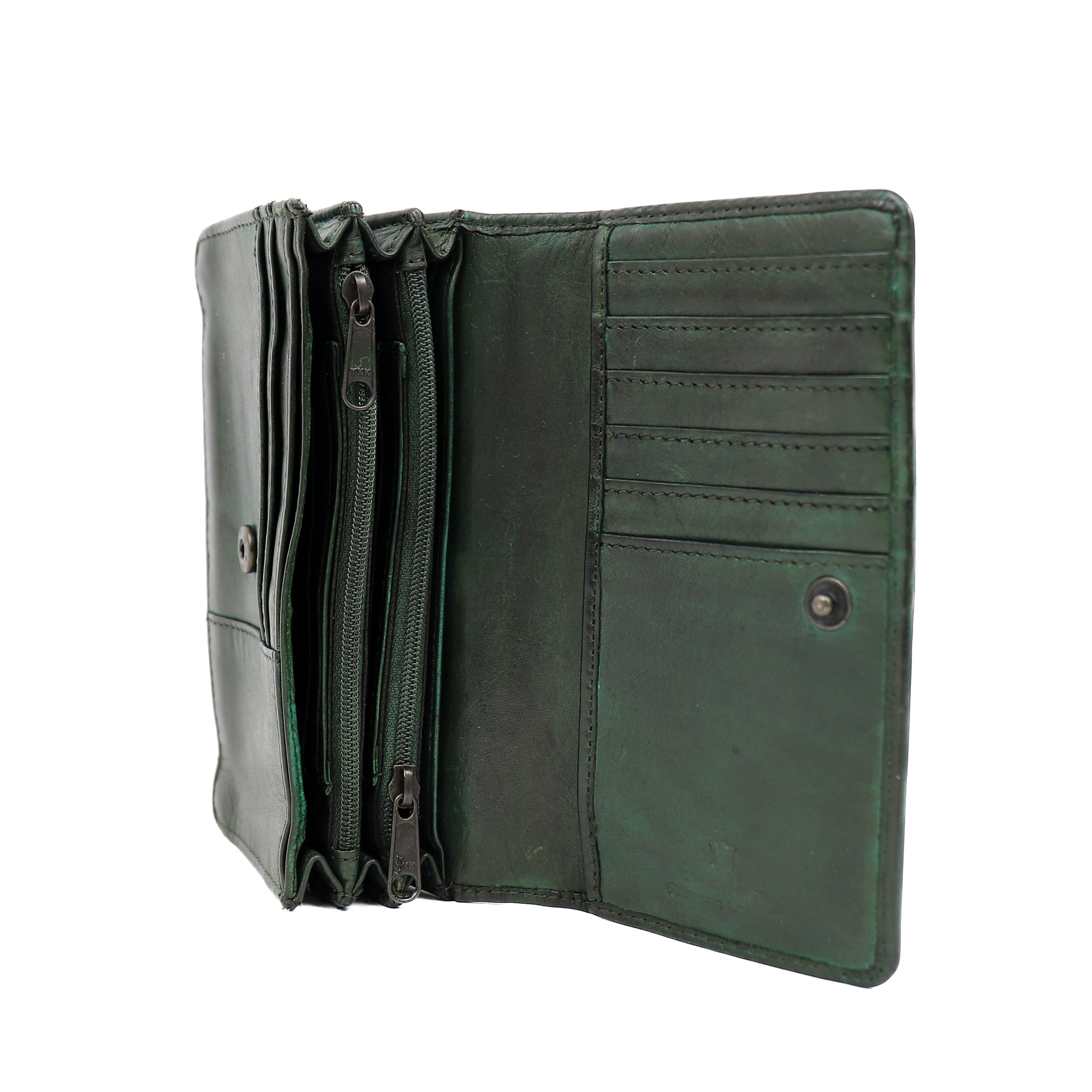 Overslag portemonnee 'Emma' groen