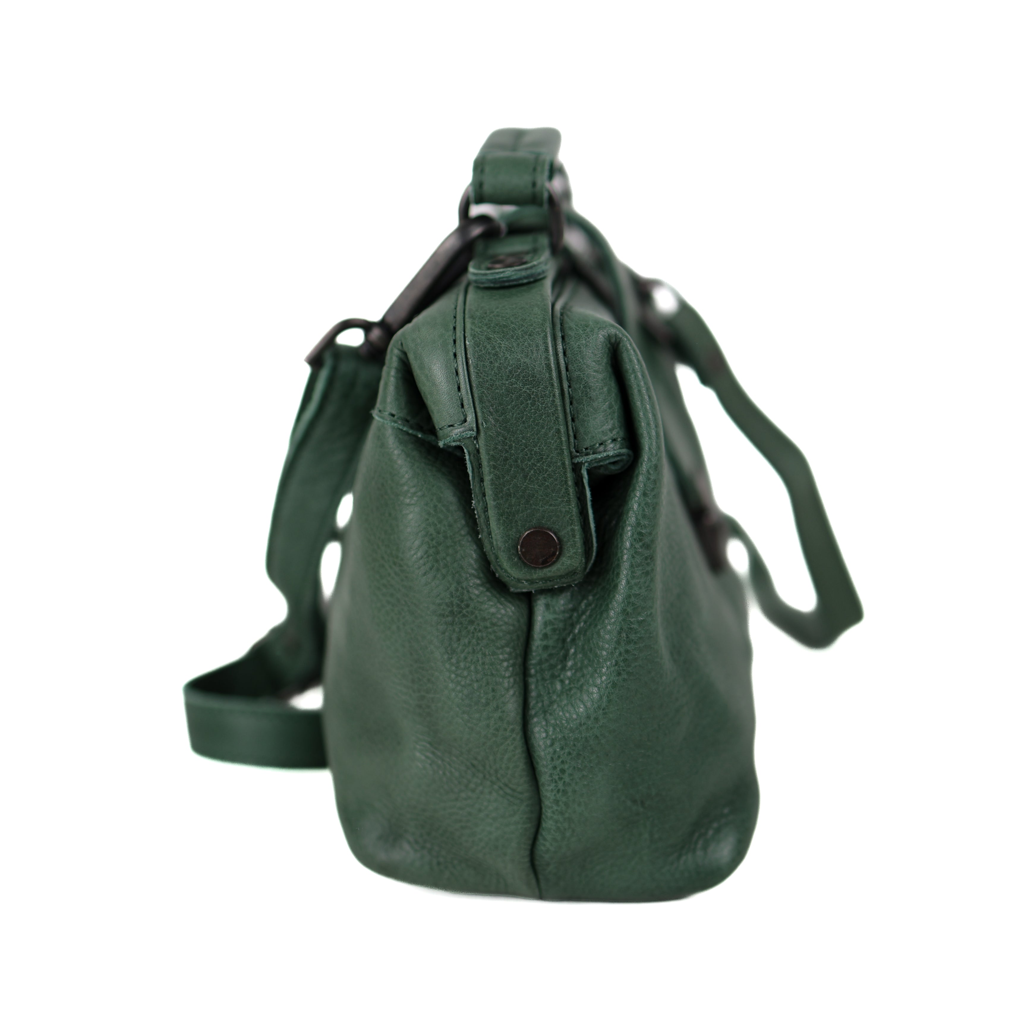 Mini doctor's bag 'Julia' M green/cognac