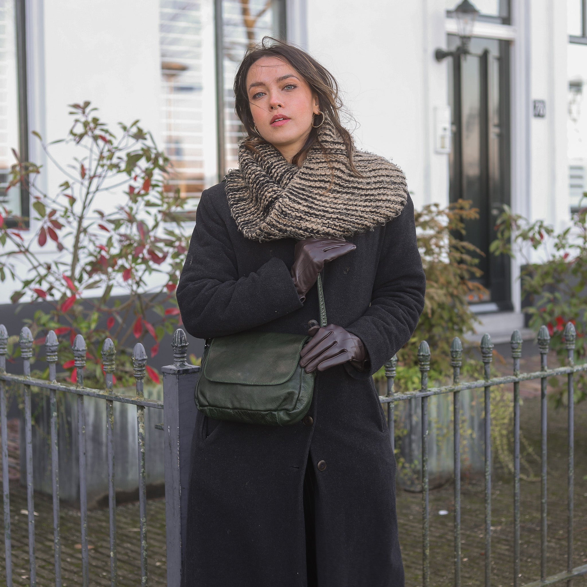 Schoudertasje 'Lauren' zwart