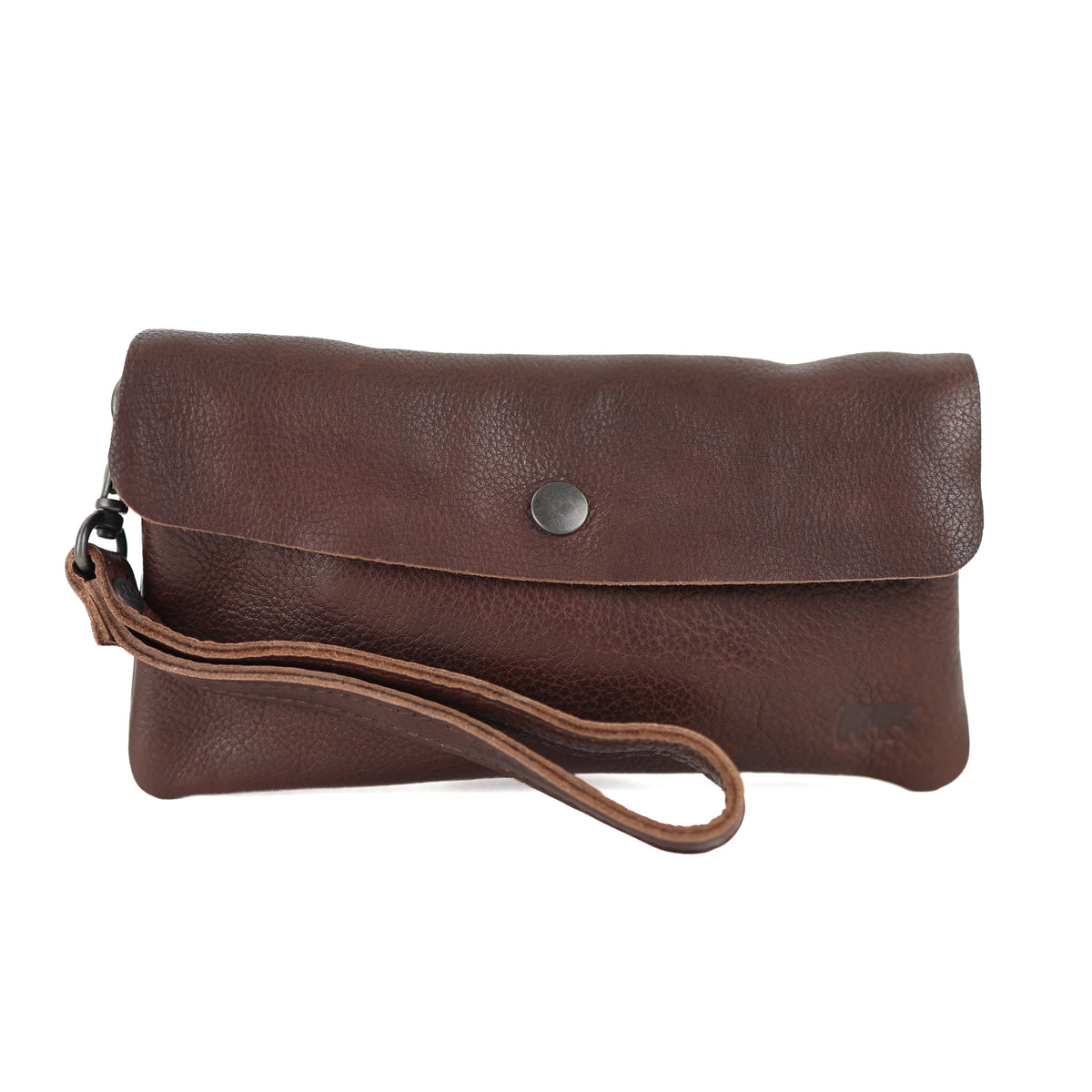 Clutch/mini schoudertasje 'Lydia' donkerbruin