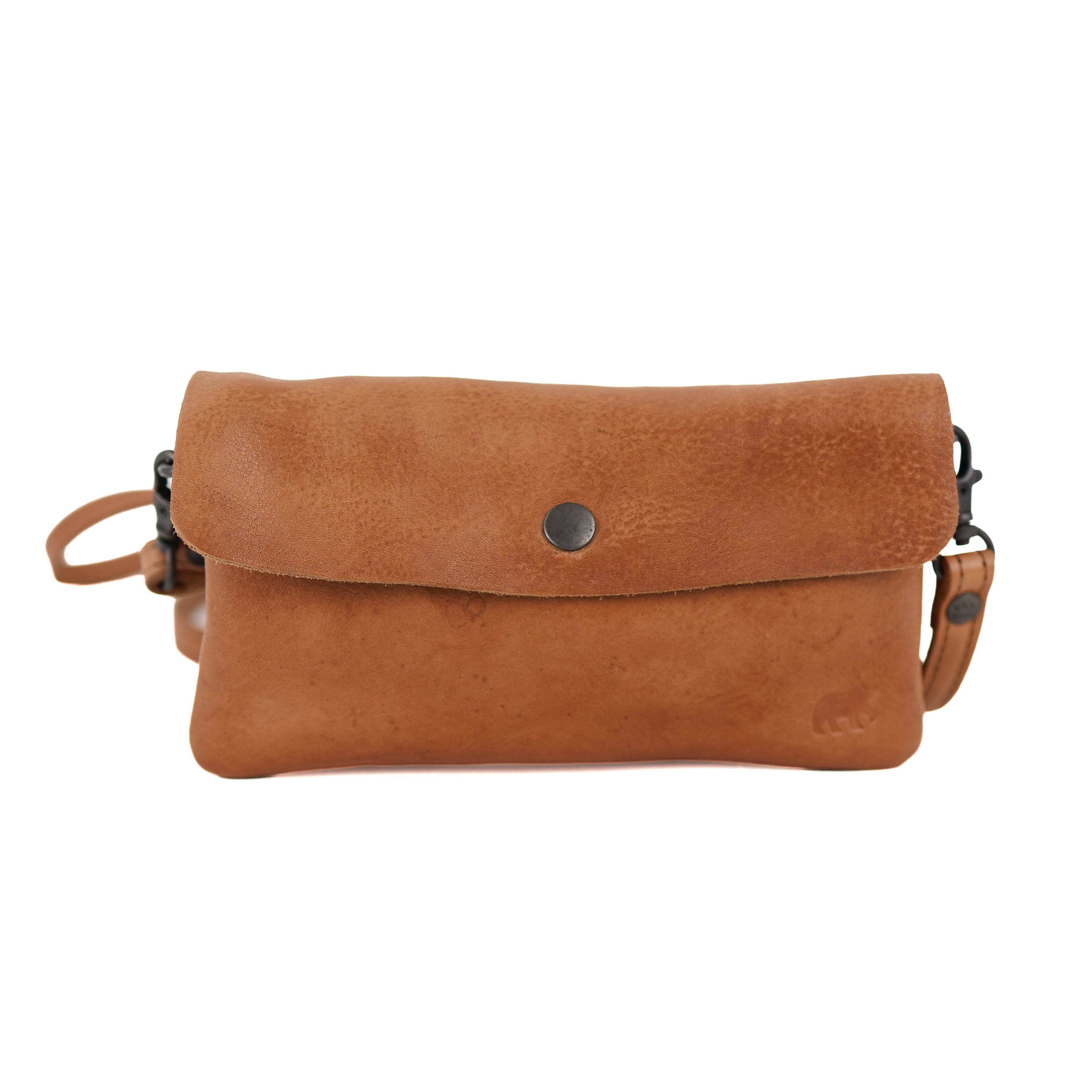 Clutch/mini schoudertasje 'Lydia' taupe