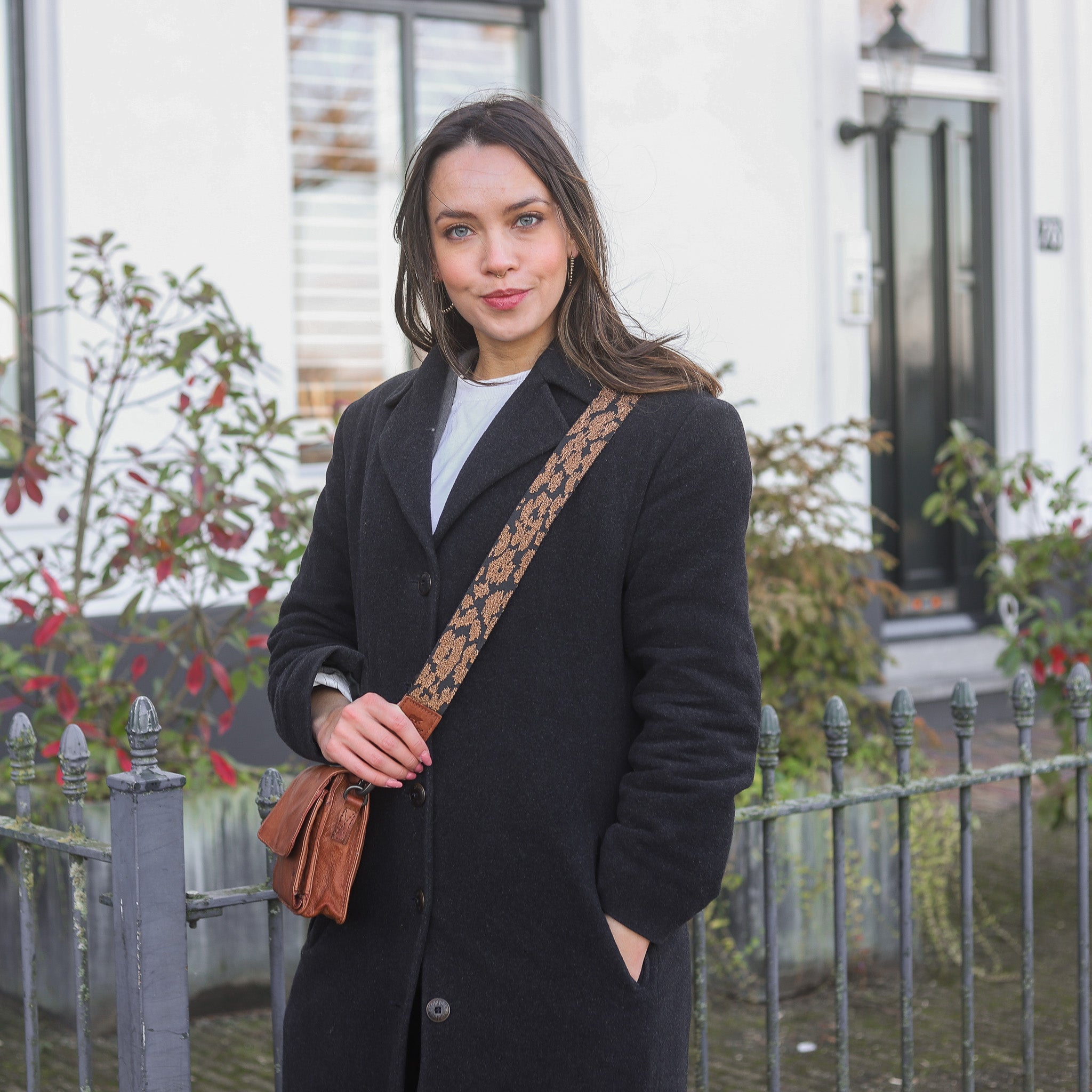 Envelope bag 'Joëlle' cognac