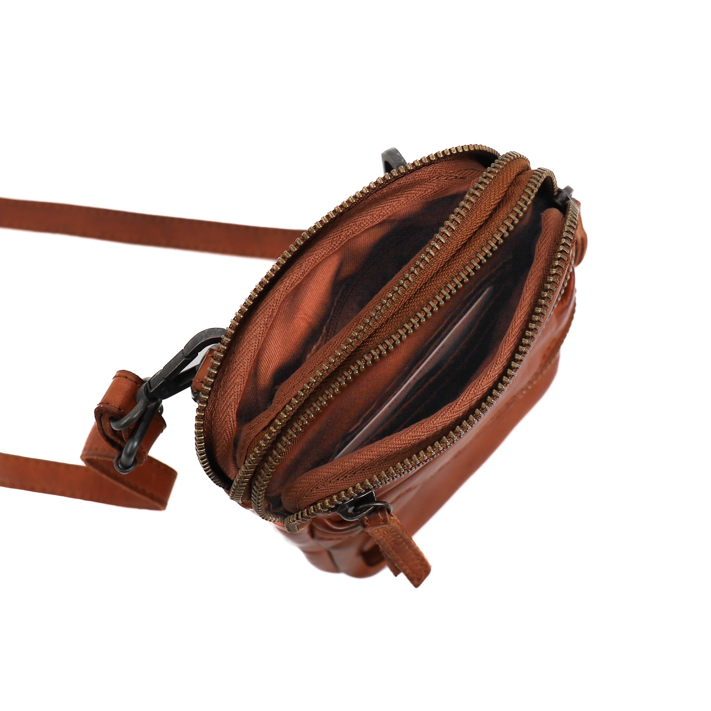 Small shoulder bag 'Toni' cognac