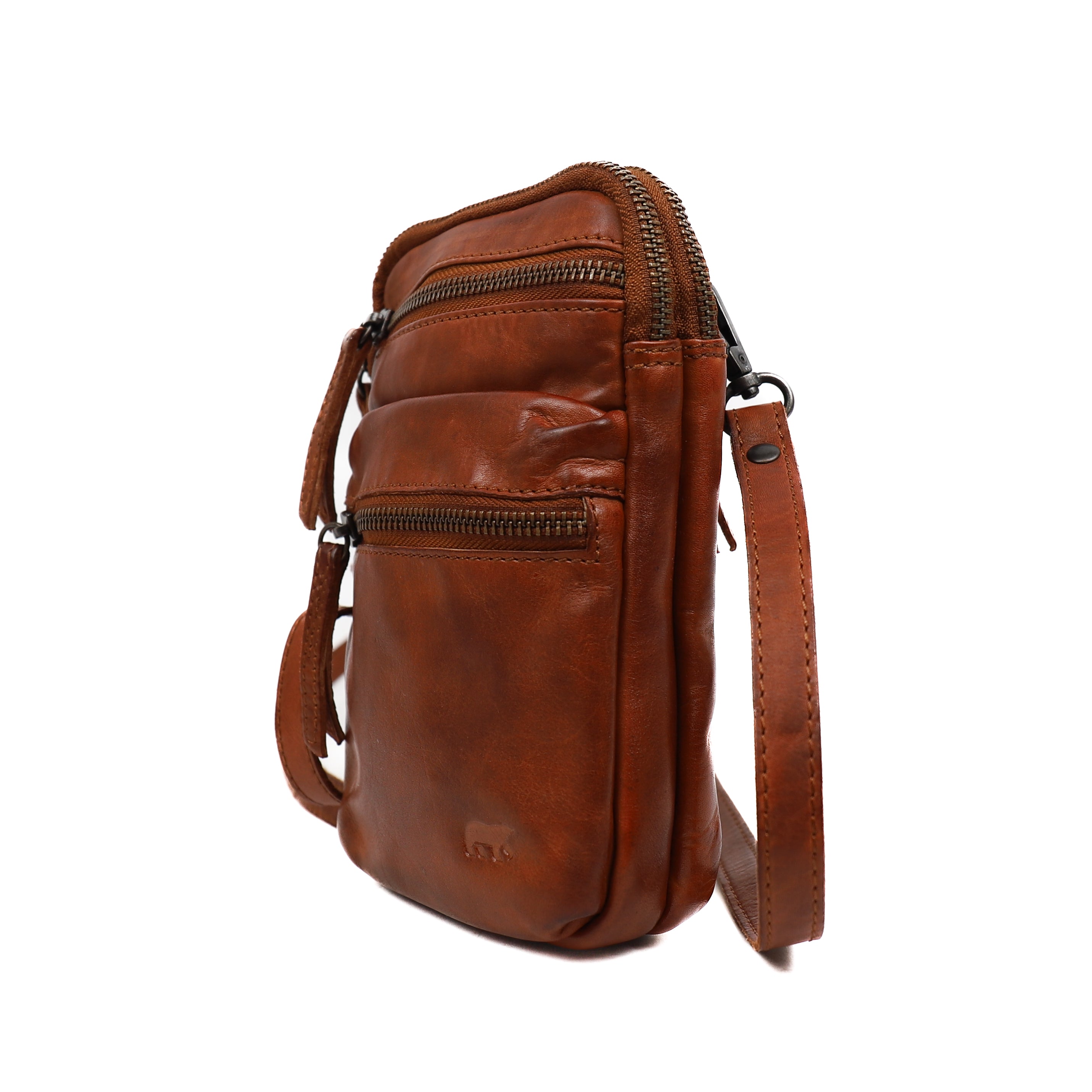 Kleine schoudertas 'Toni' cognac