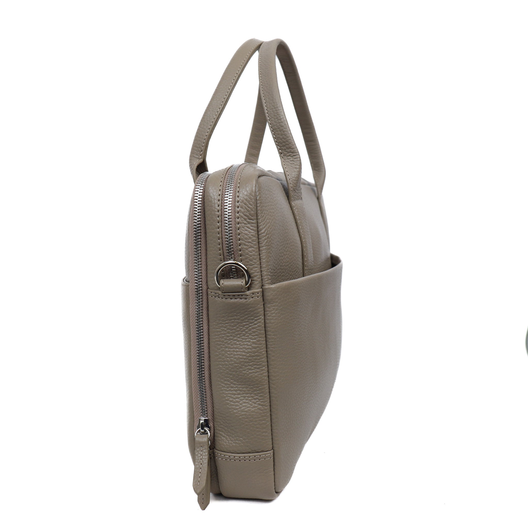 Compact laptop bag 'Gia' Silver Mink