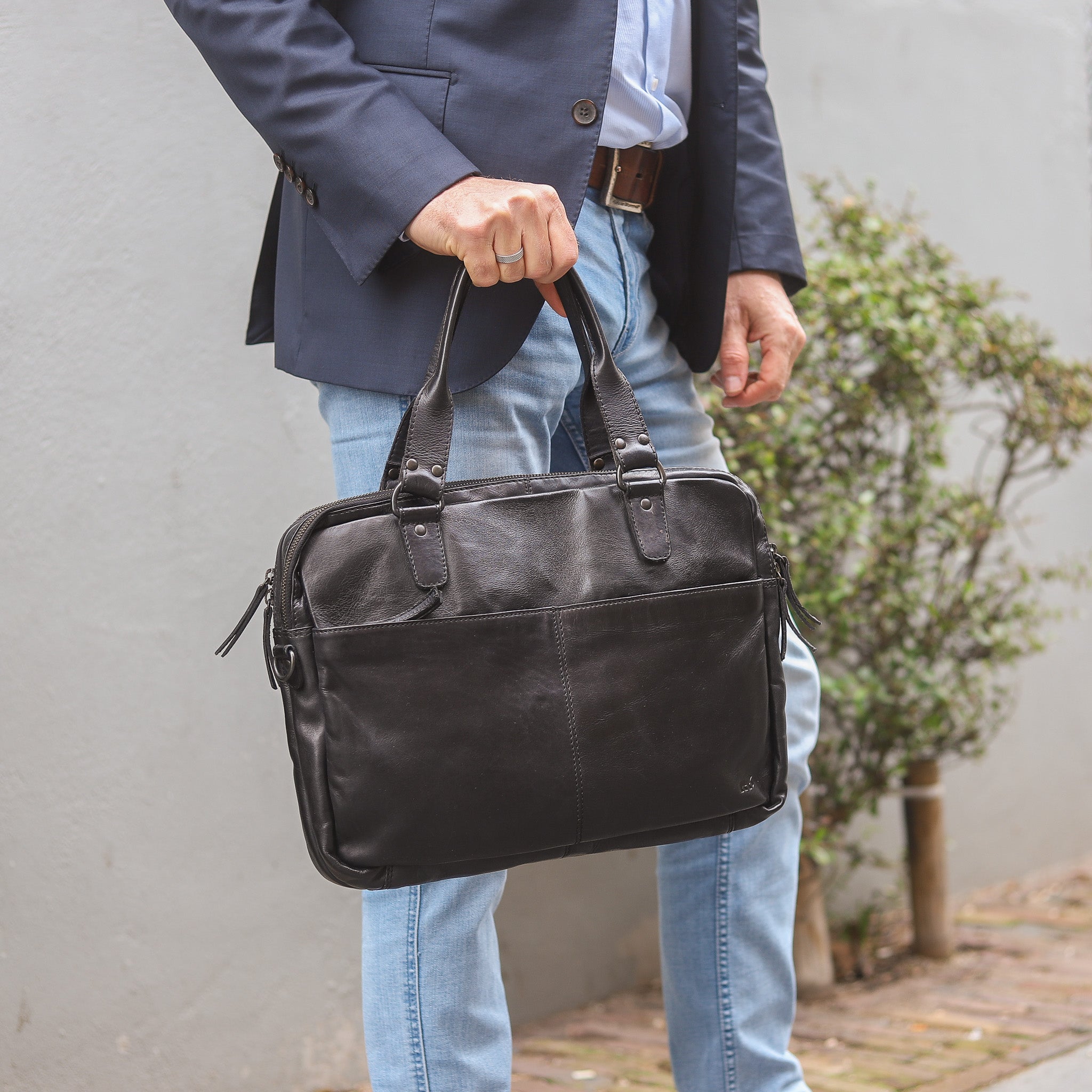 Laptoptas 'Teun' cognac - CL 41022