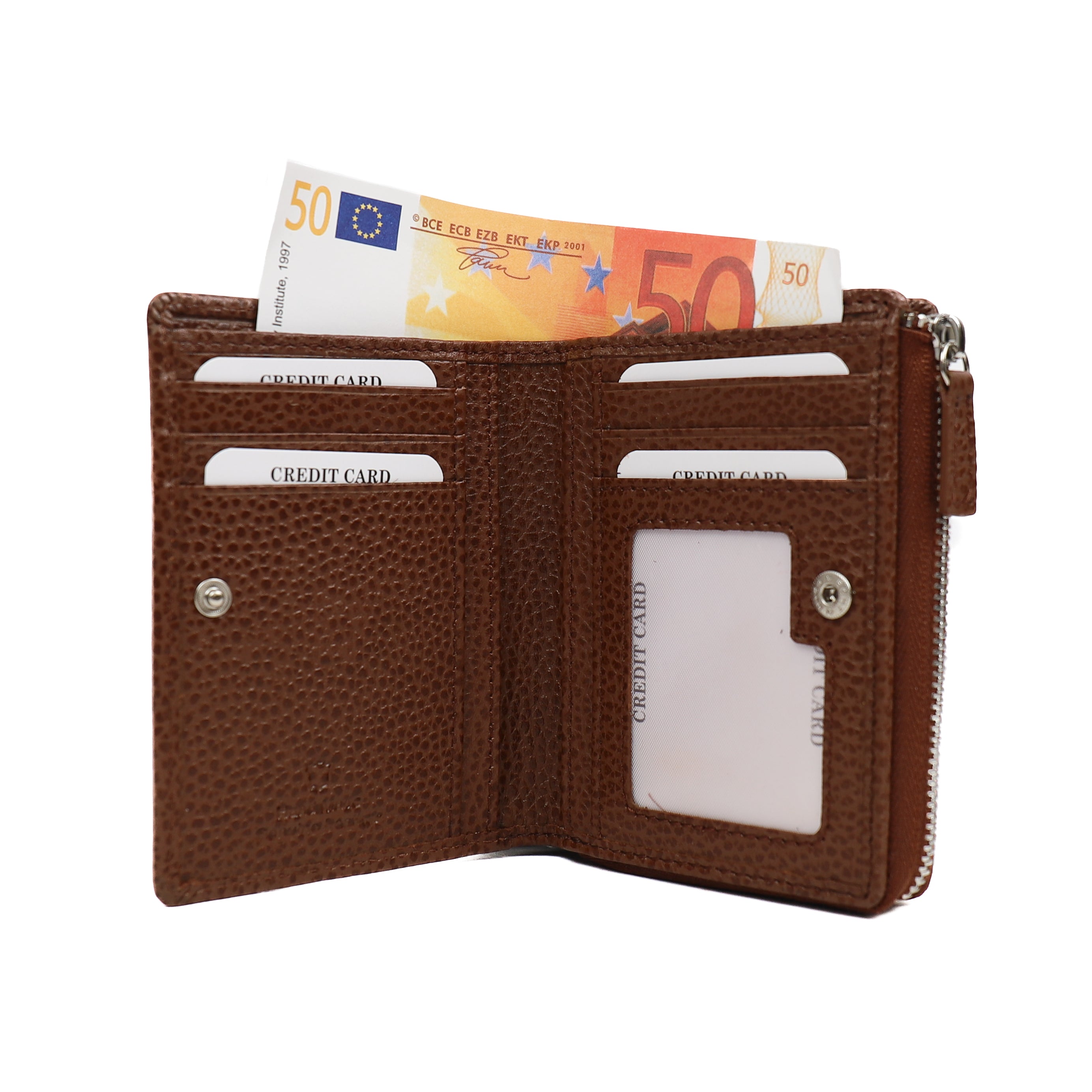 Ritsportemonnee 'Vida' Tipping Tan