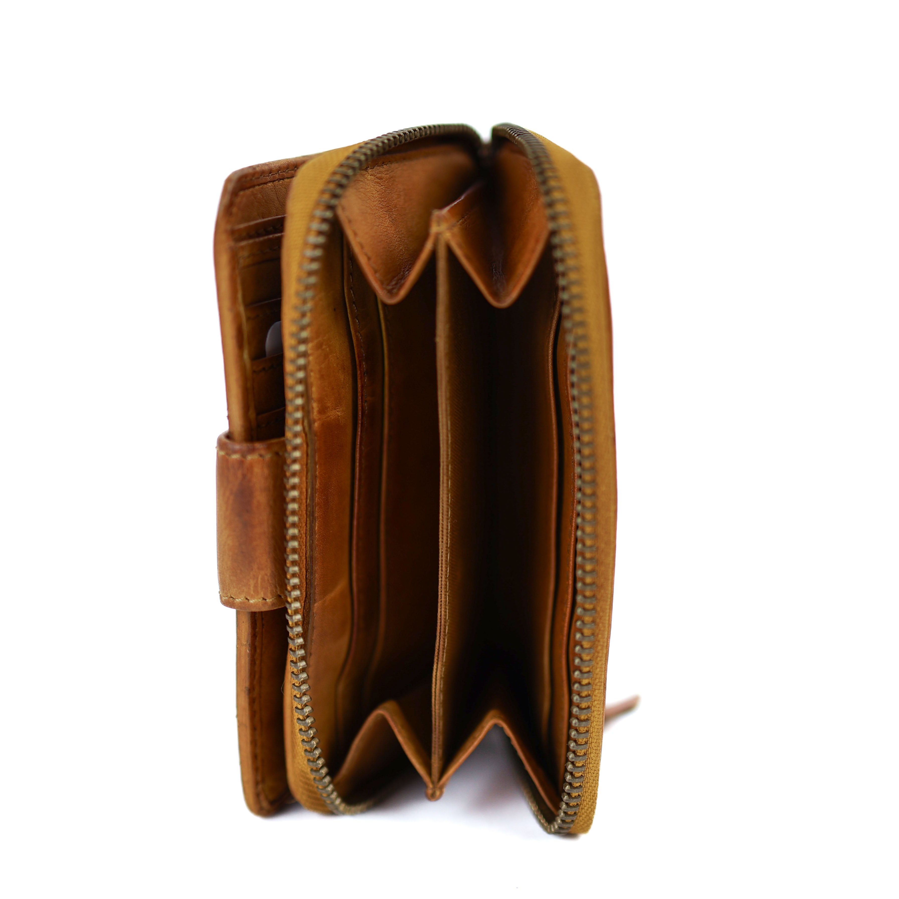 Zipper wallet 'Loet' yellow ocher - CL 13550