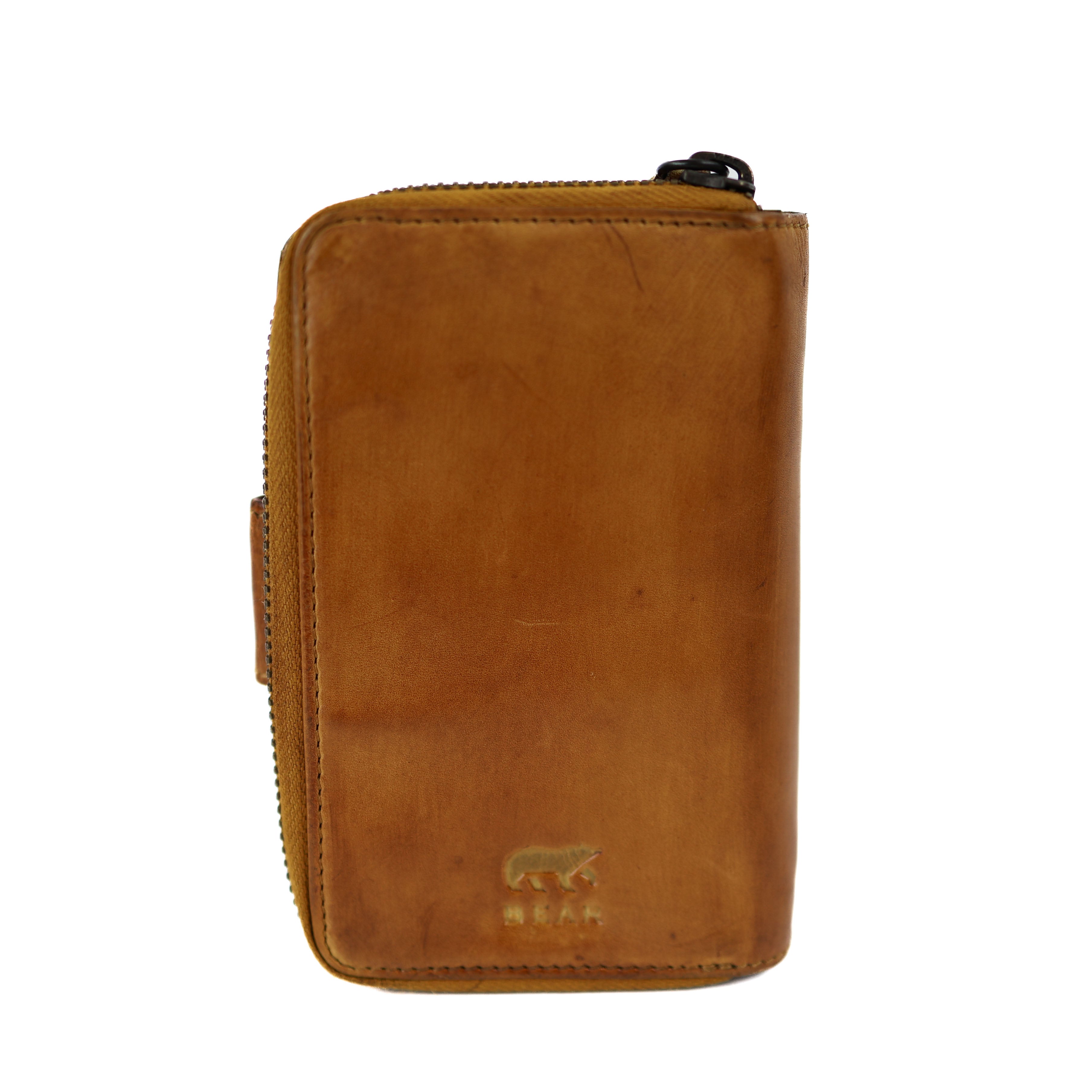 Zipper wallet 'Loet' yellow ocher - CL 13550