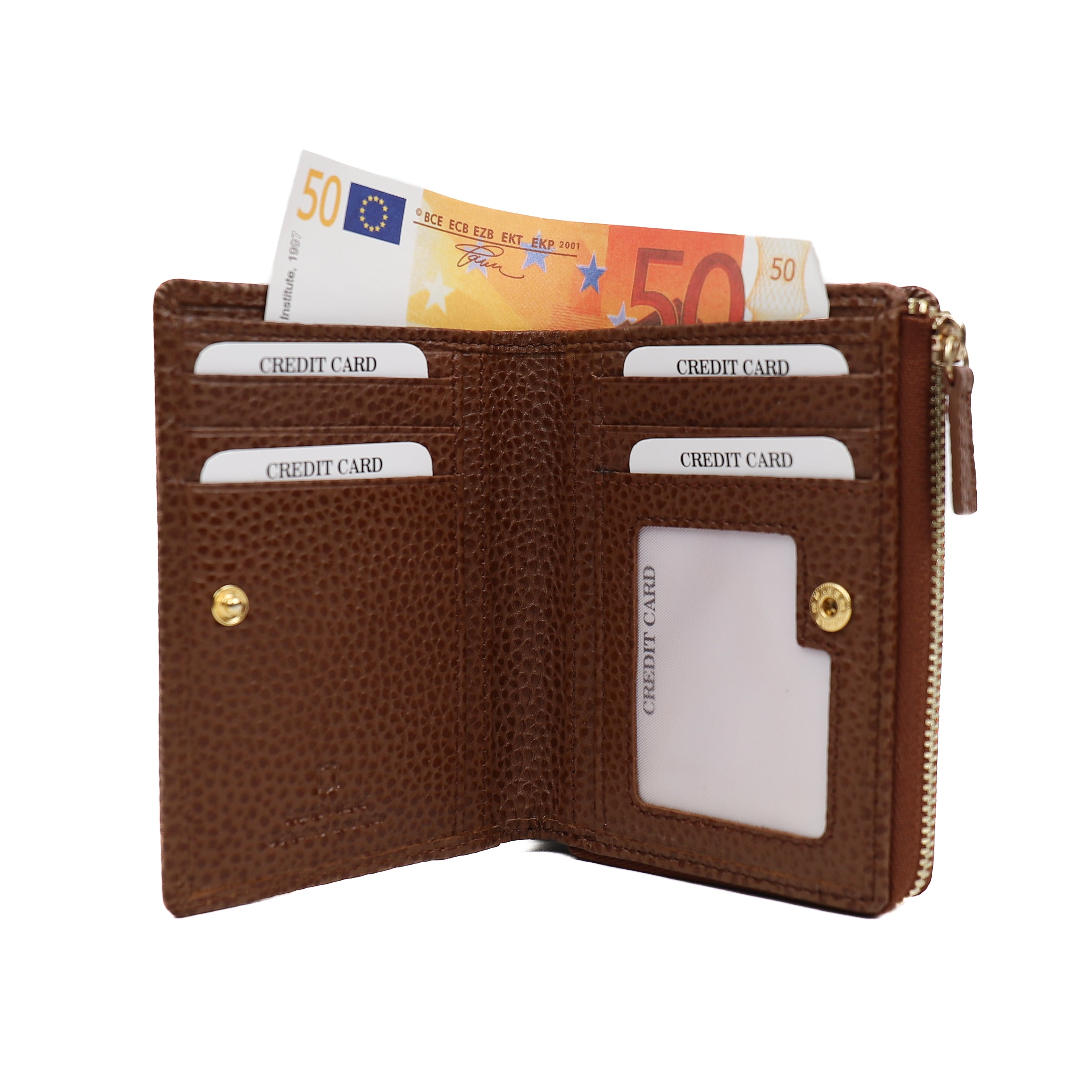 Ritsportemonnee 'Vida' Tipping Tan