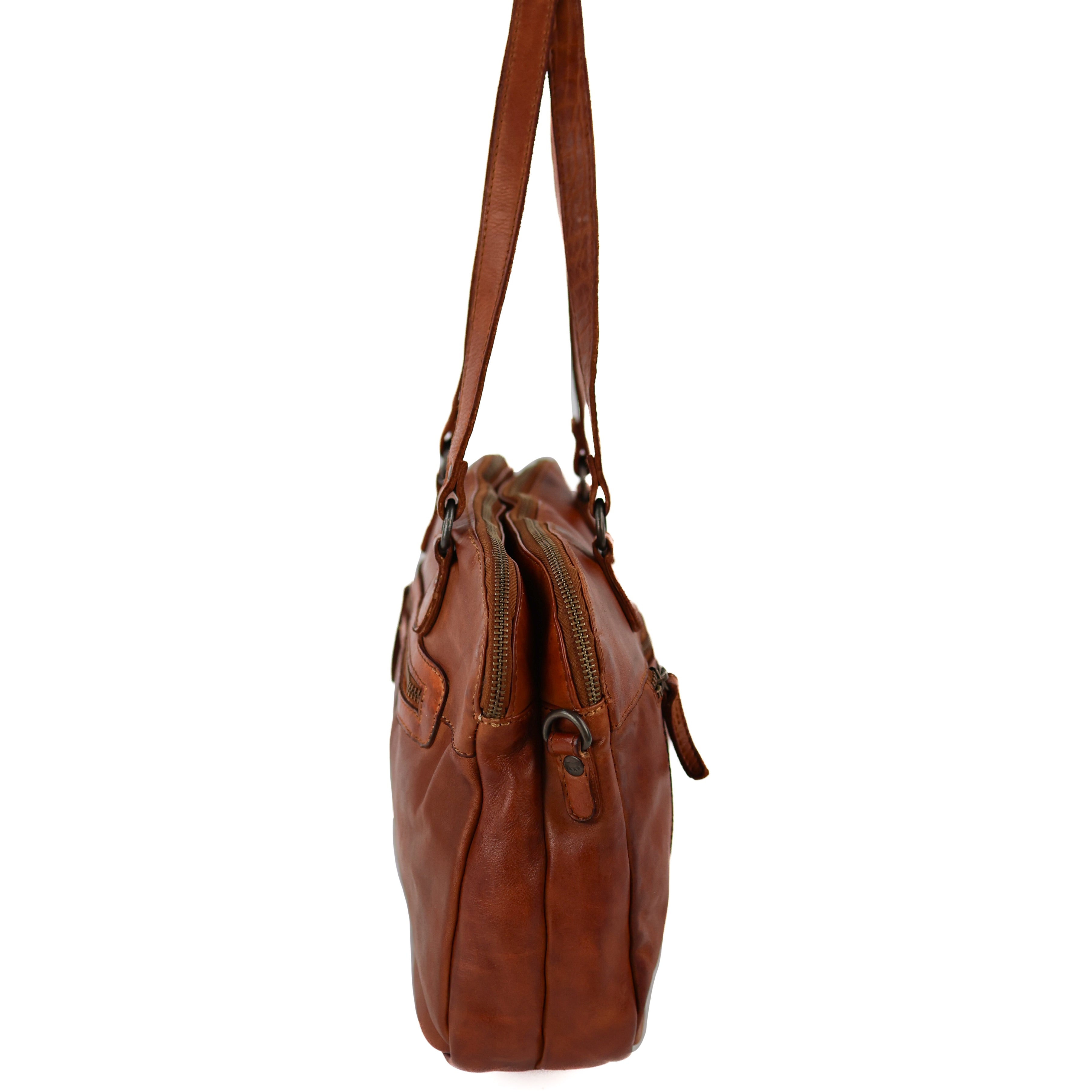 Hand-/schoudertas 'Lieke' cognac