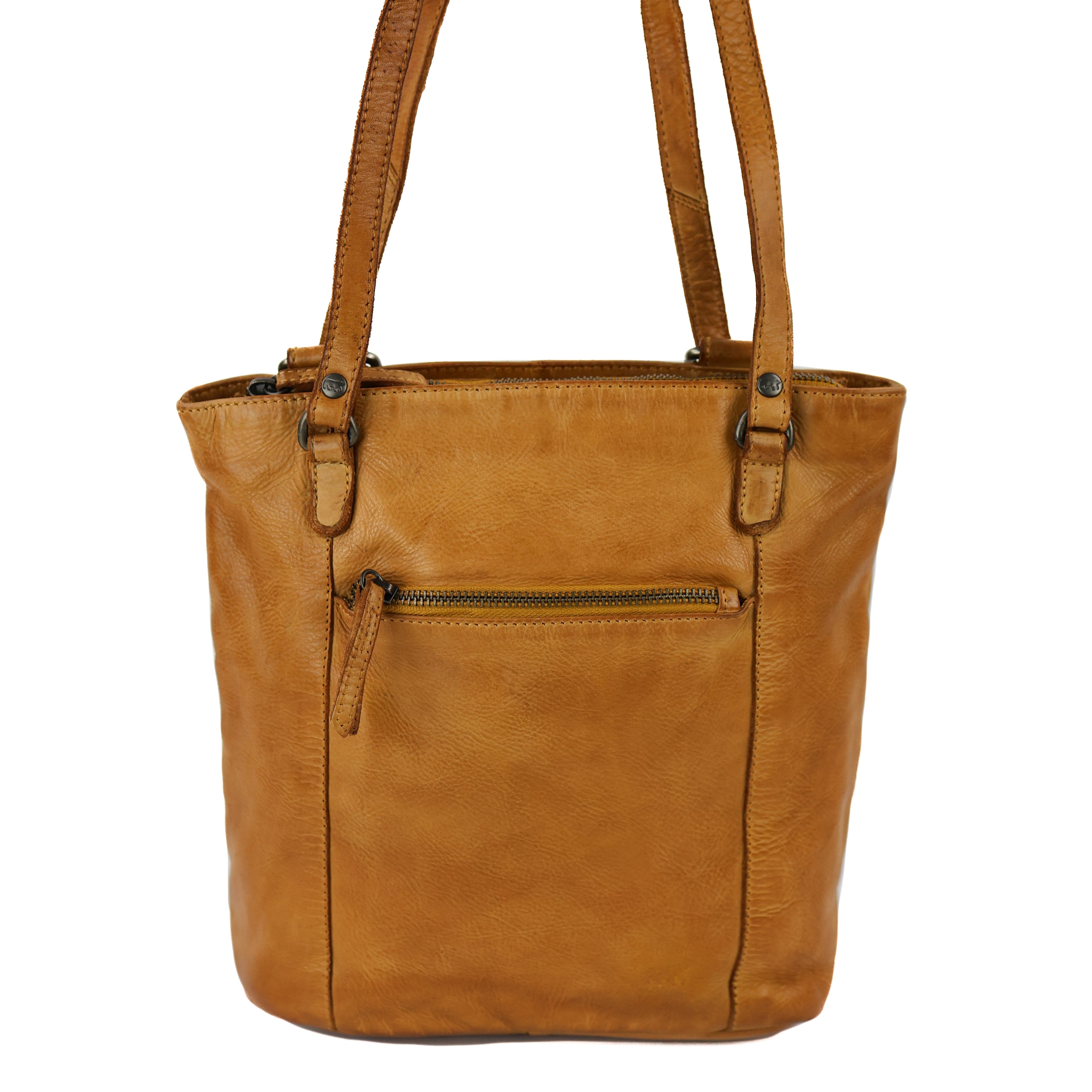 Rugzak/schoudertas 'Sandy' okergeel