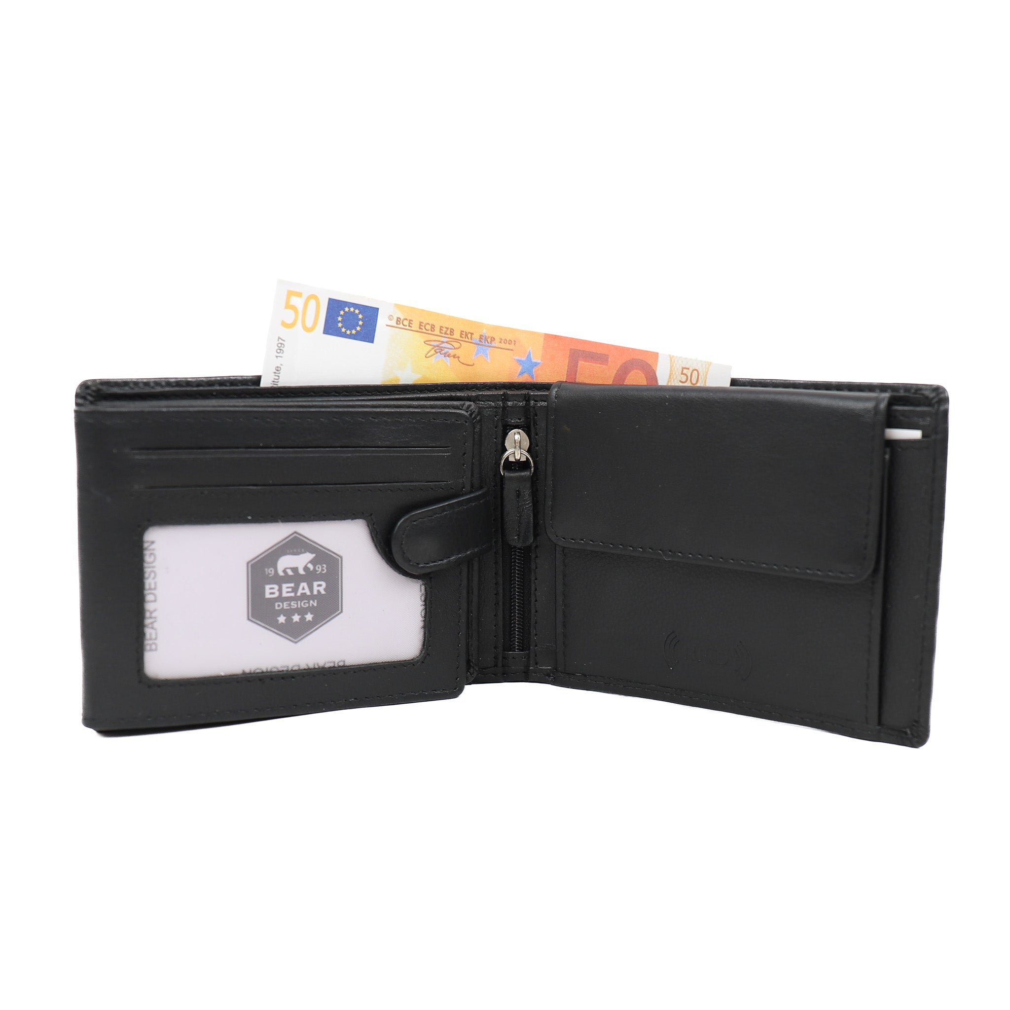 Billfold 'Tijn' zwart