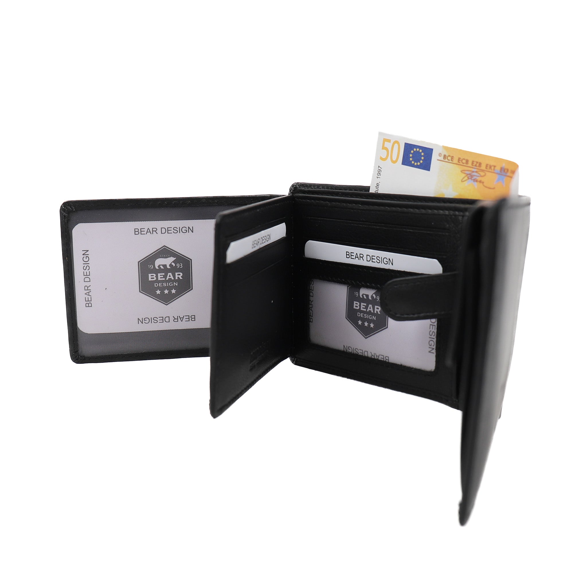 Billfold 'Tijn' zwart