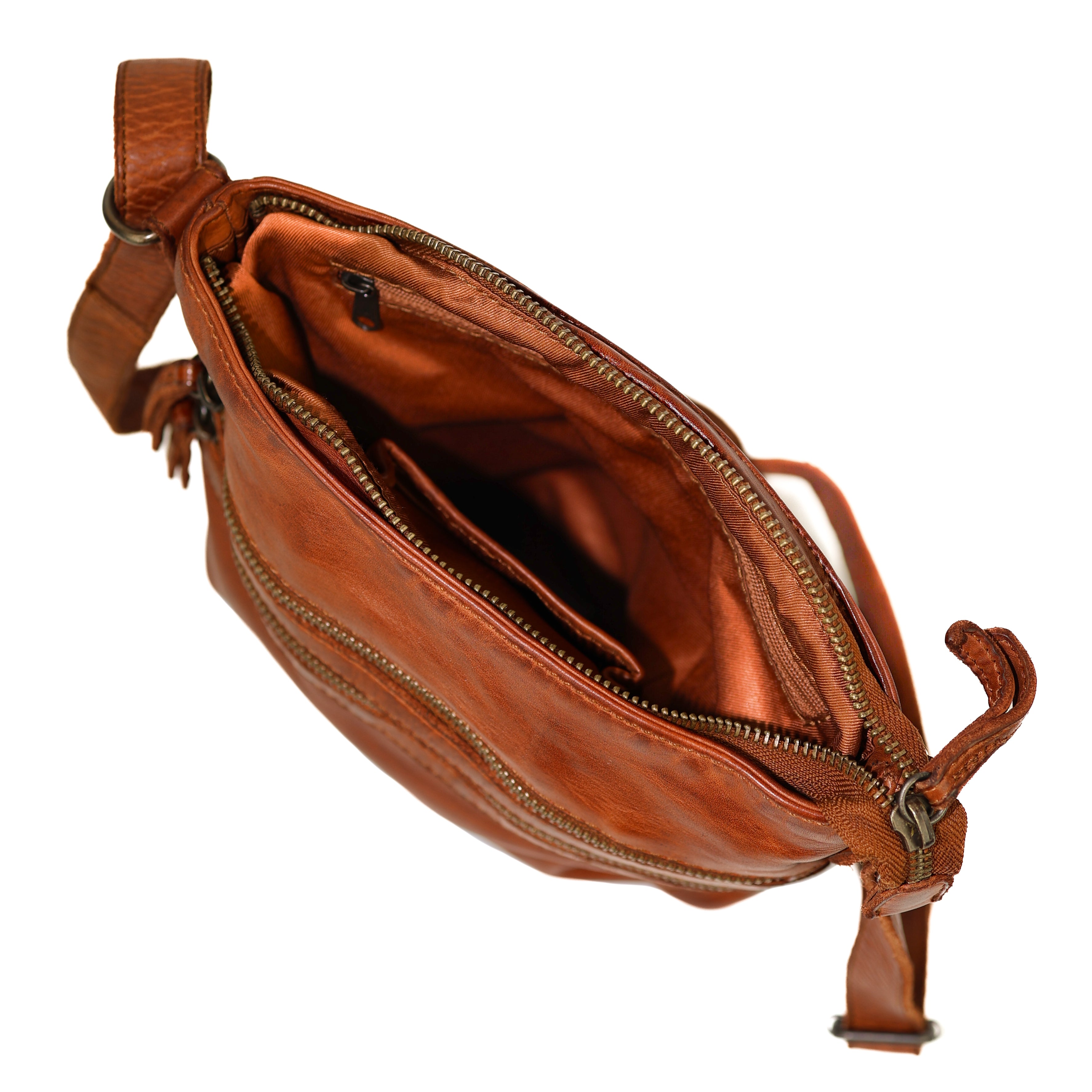 Shoulder bag 'Luna' cognac
