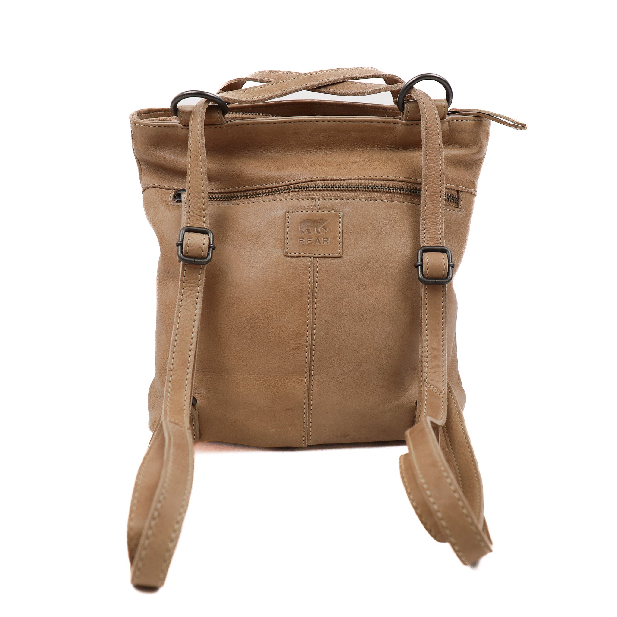 Rugzak/schoudertas 'Sandy' beige